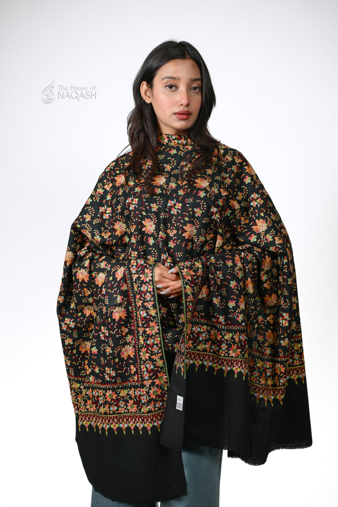 Shab Jaal Hand Embroidered Sozni Shawl