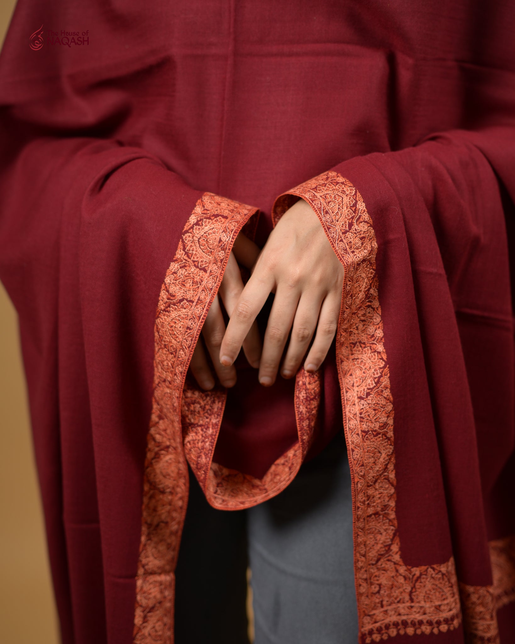 Autumn Blaze Woolen Shawl