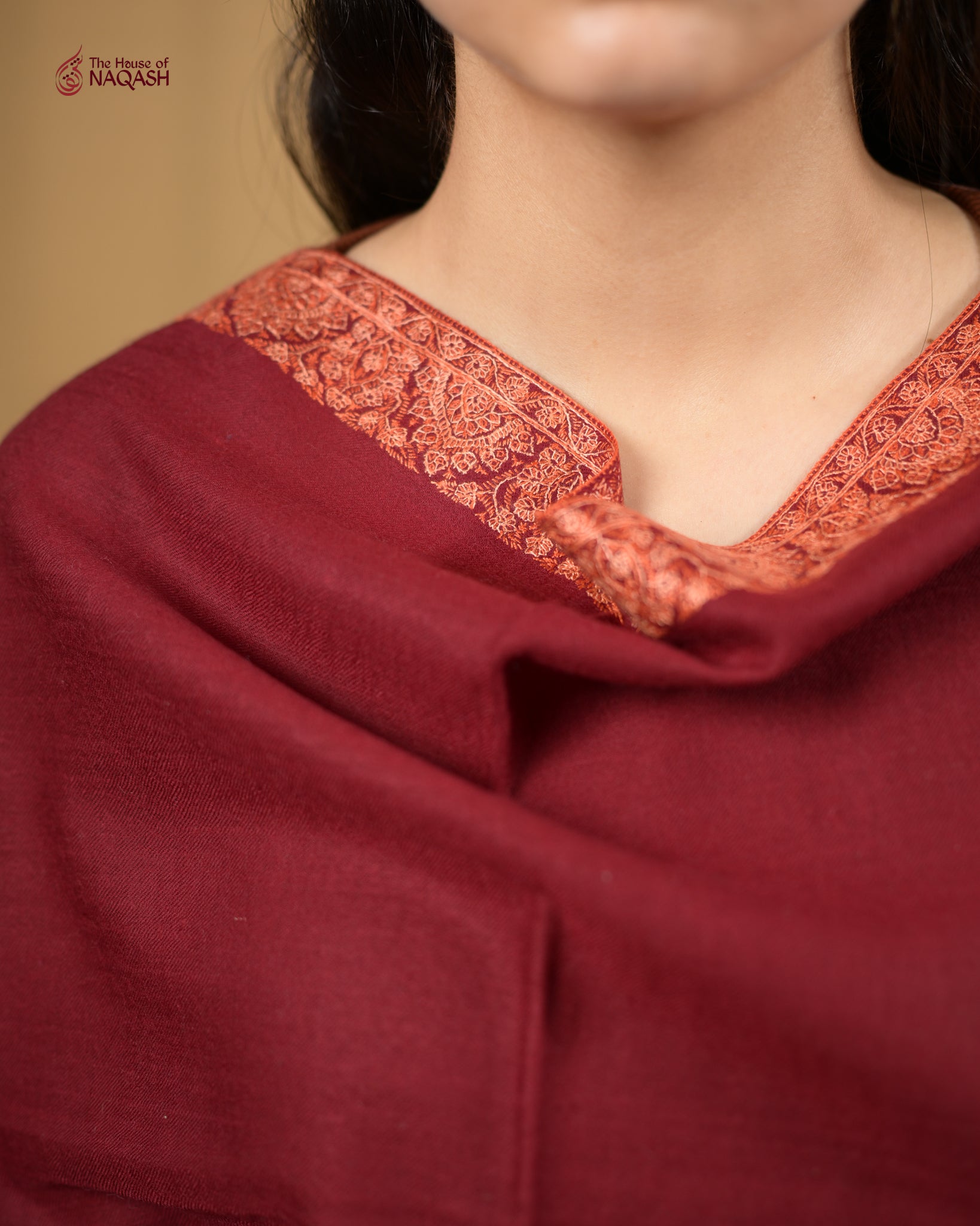 Autumn Blaze Woolen Shawl