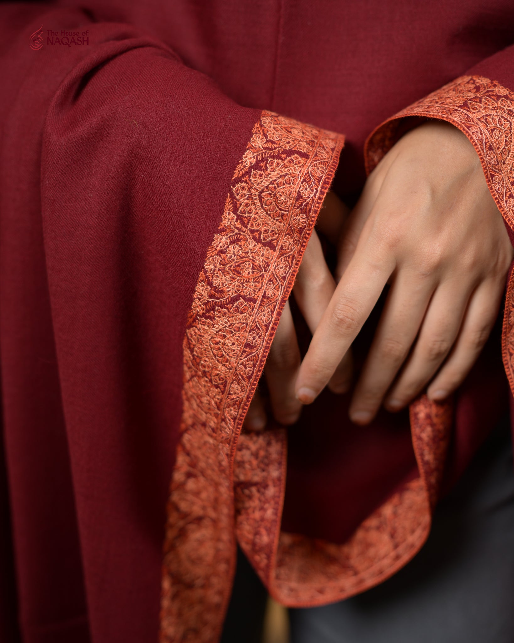 Autumn Blaze Woolen Shawl