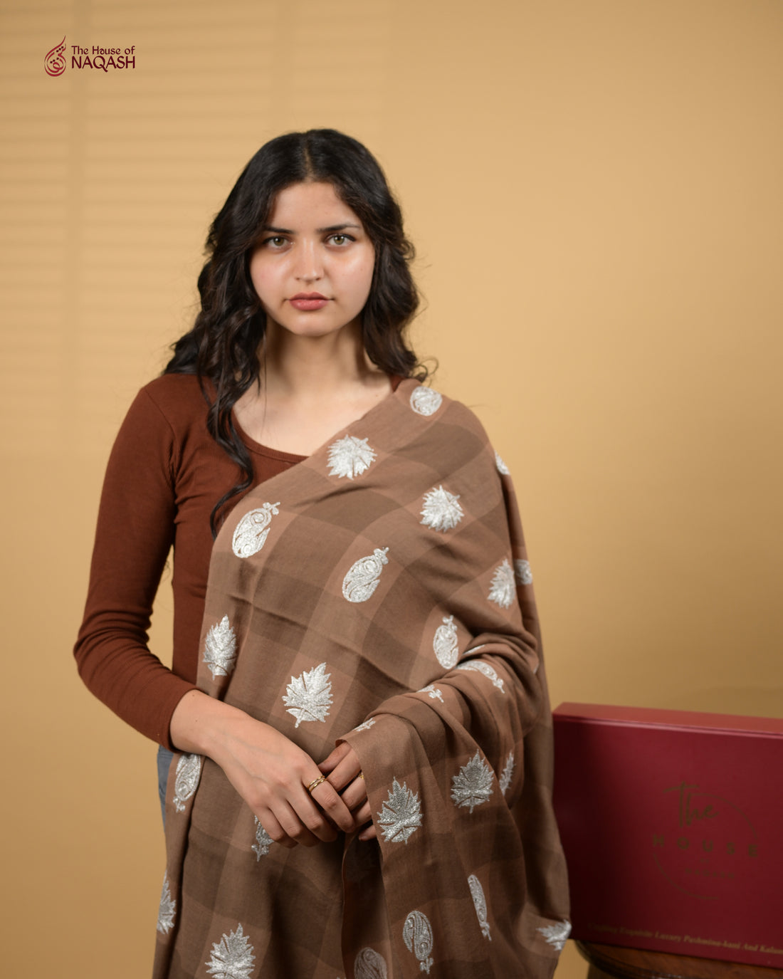 Regal Kashmiri Tilla Shawl