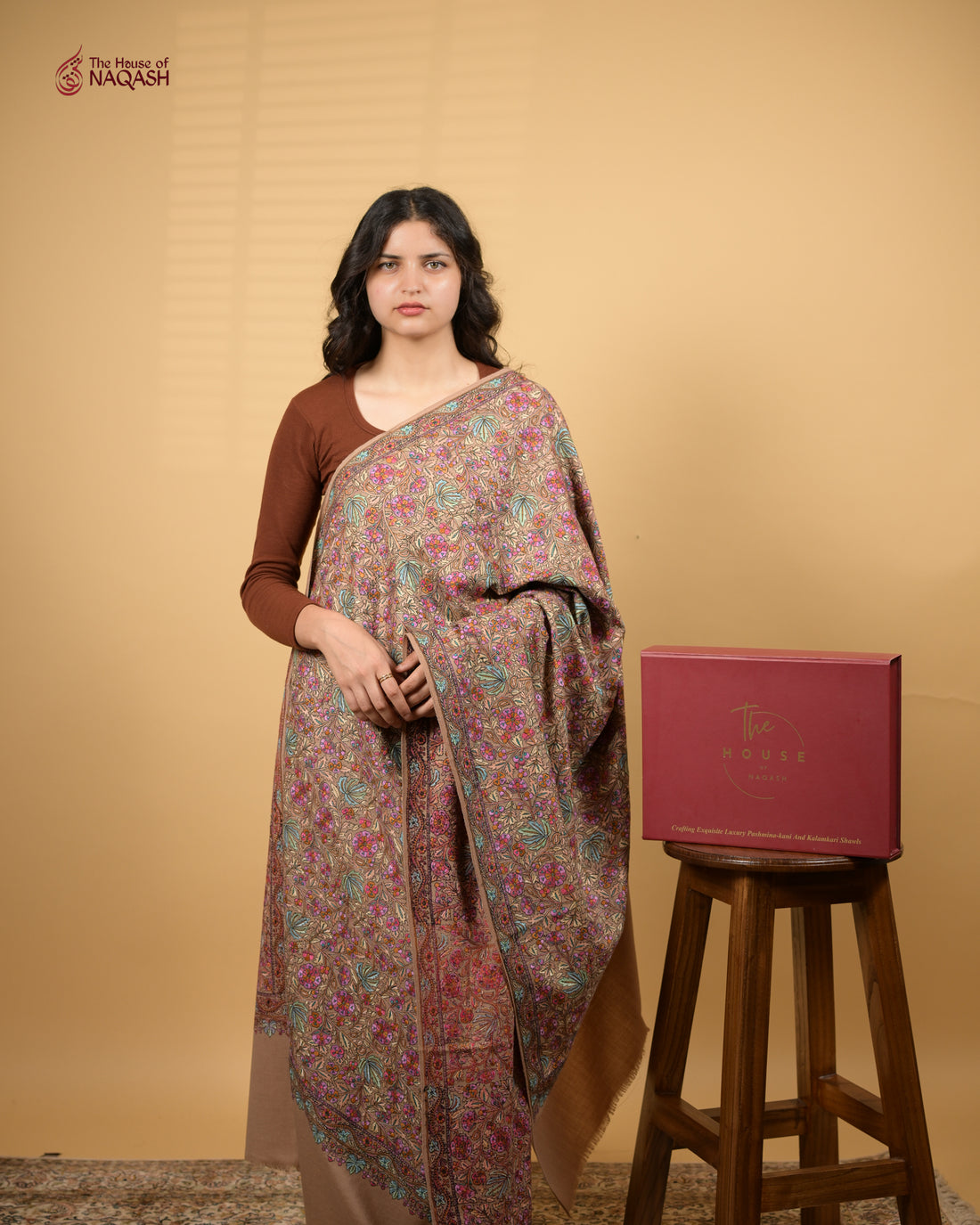 Jamawar Accent Woolen Wrap