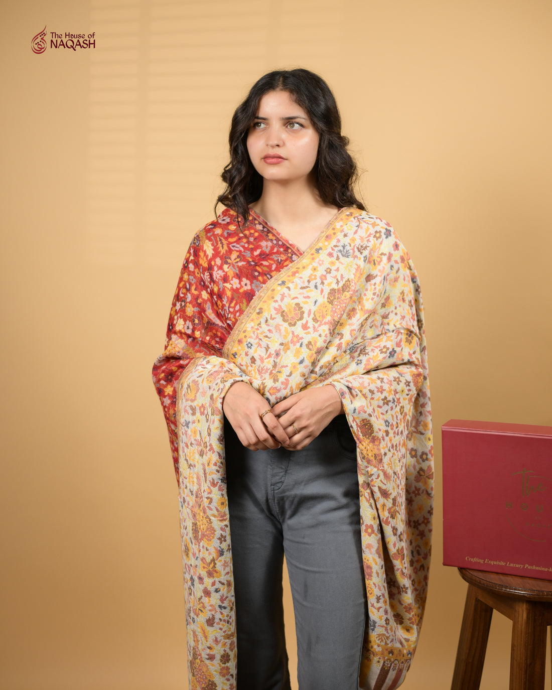 Crimson Sun Reversible Shawl