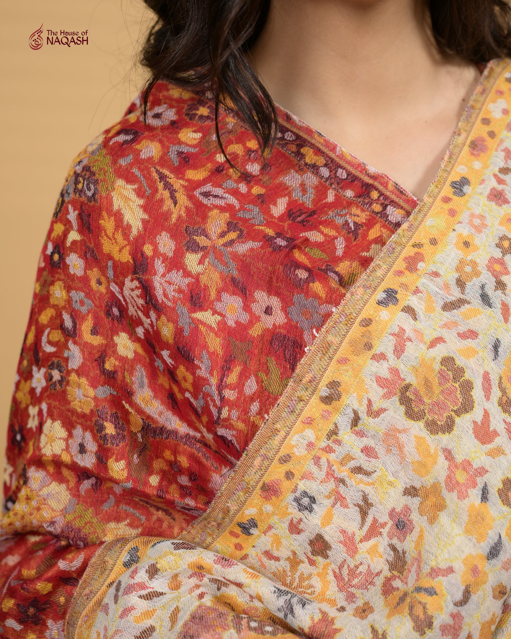 Crimson Sun Reversible Shawl