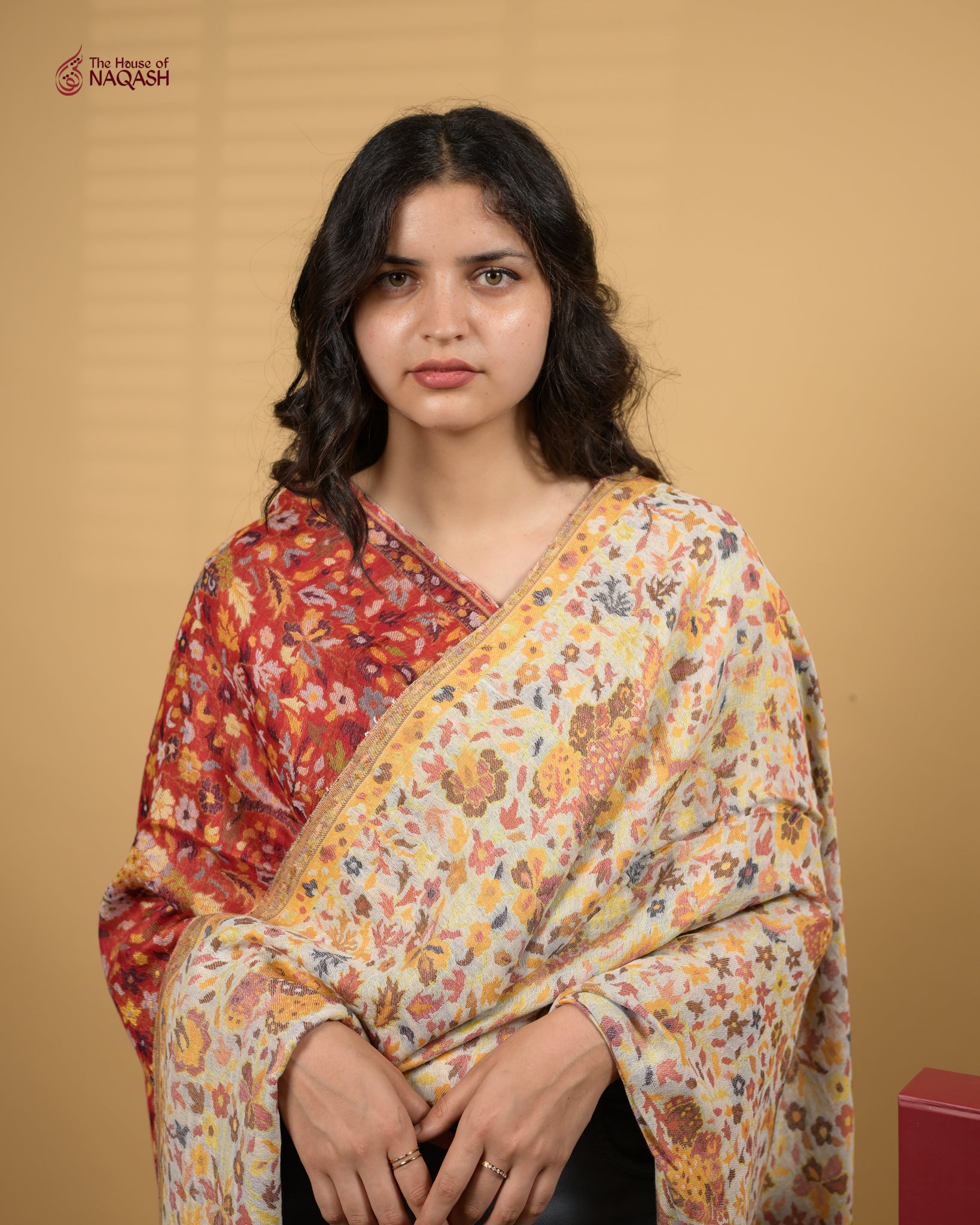 Crimson Sun Reversible Shawl