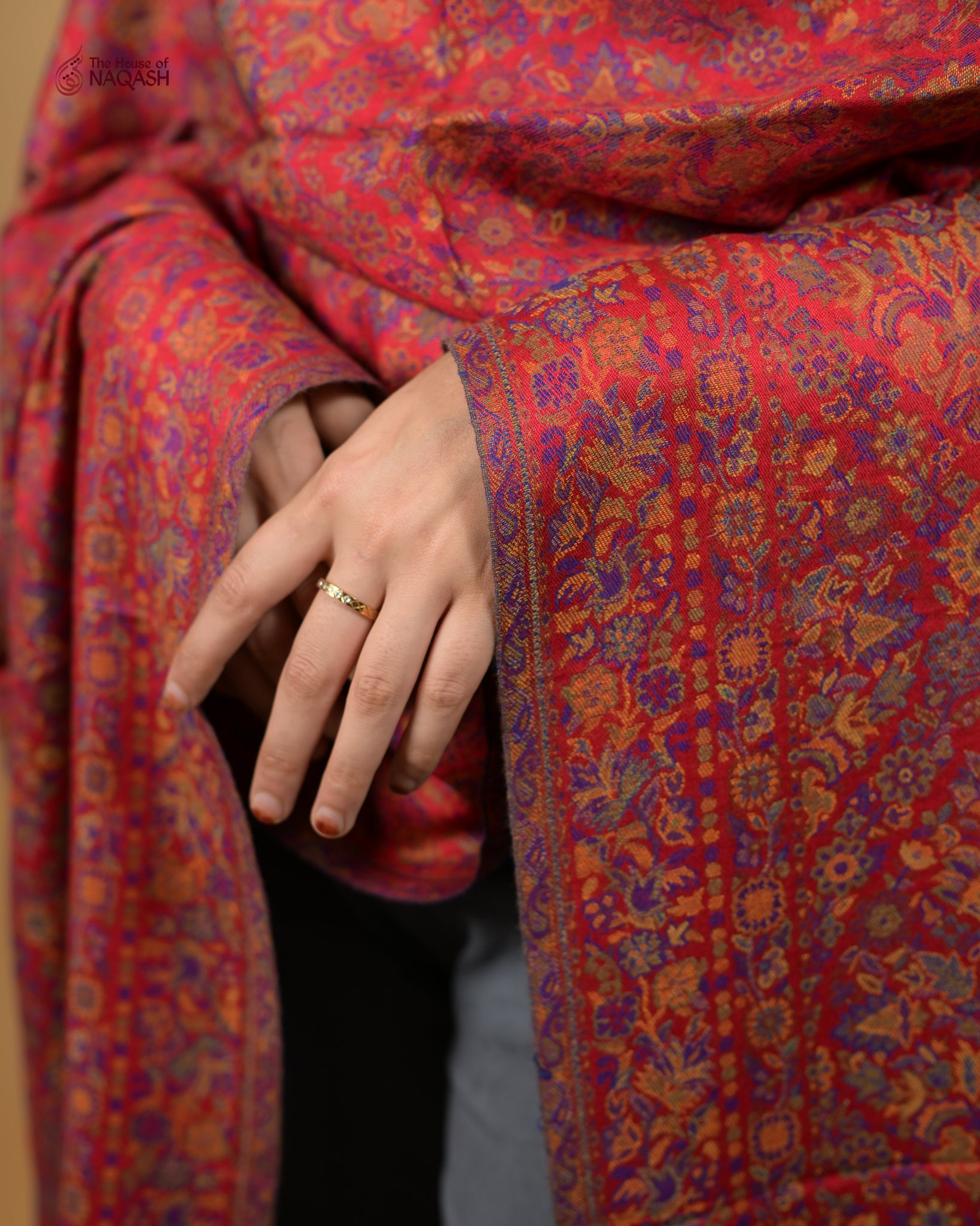 Rosewater Velvet Shawl