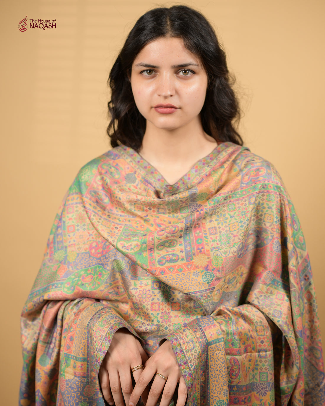 Gilded Crimson Shawl