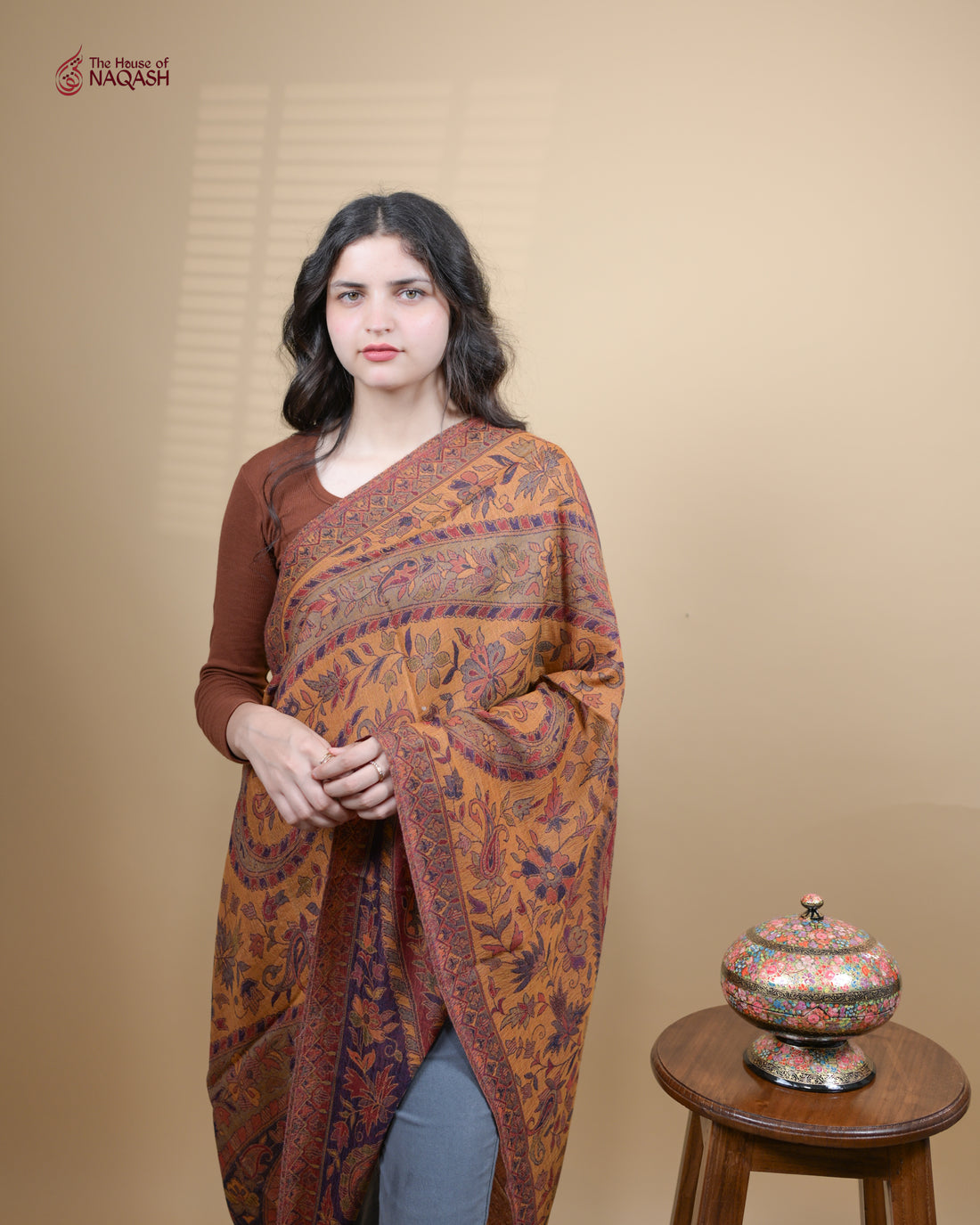 Sunlit Amber Weave Stole