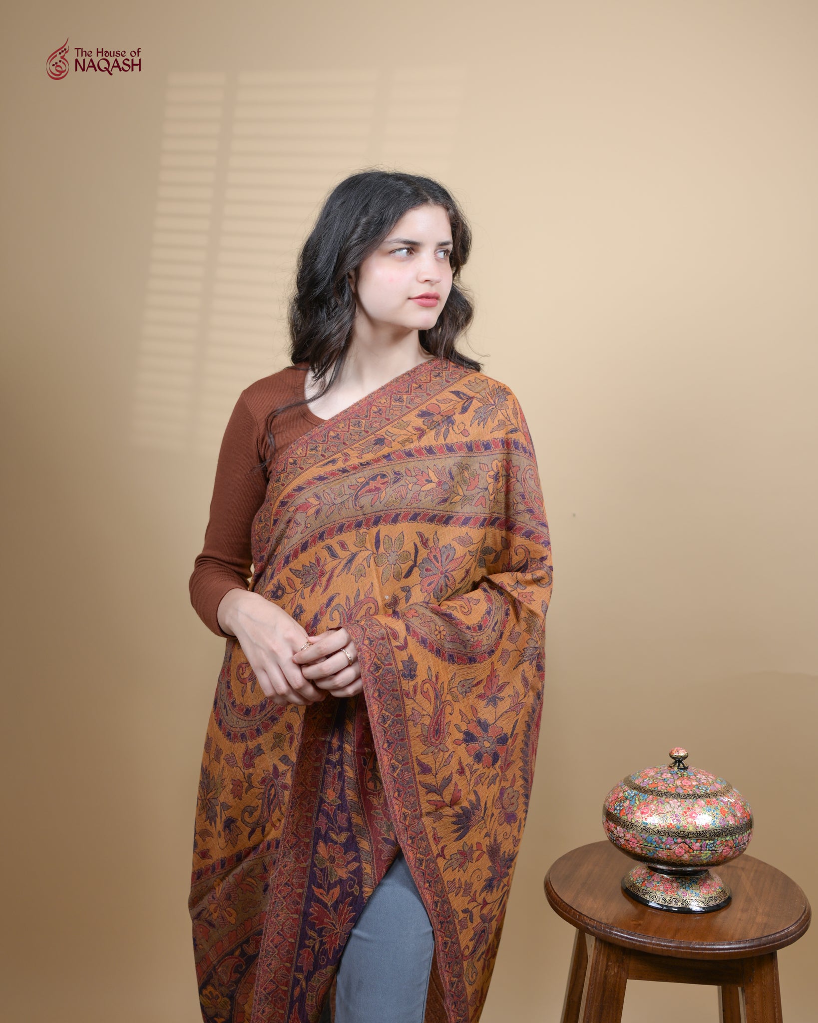 Sunlit Amber Weave Stole