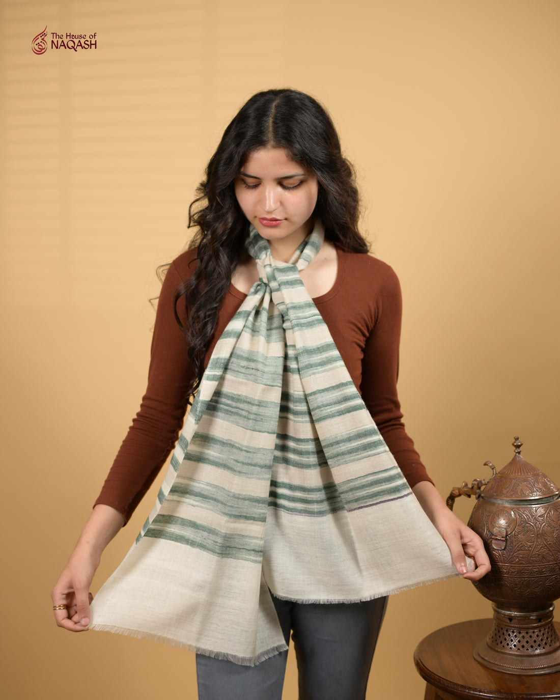 Verdant Stripes Luxe Muffler