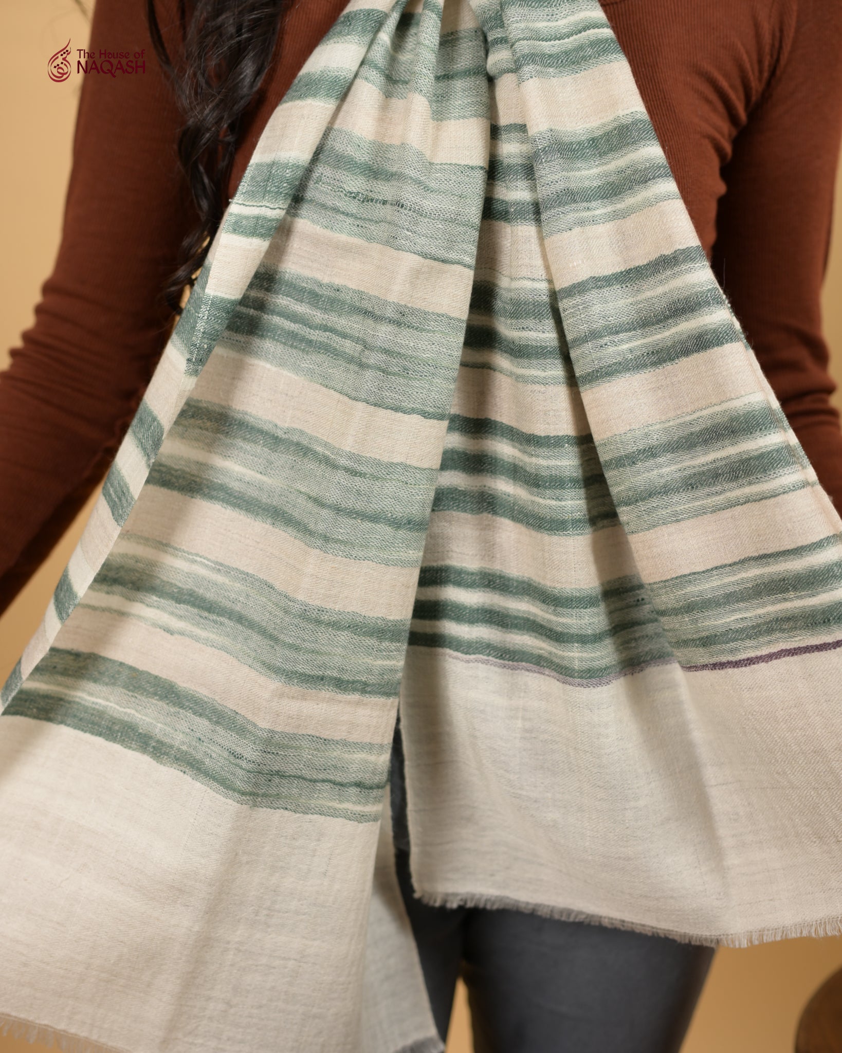 Verdant Stripes Luxe Muffler