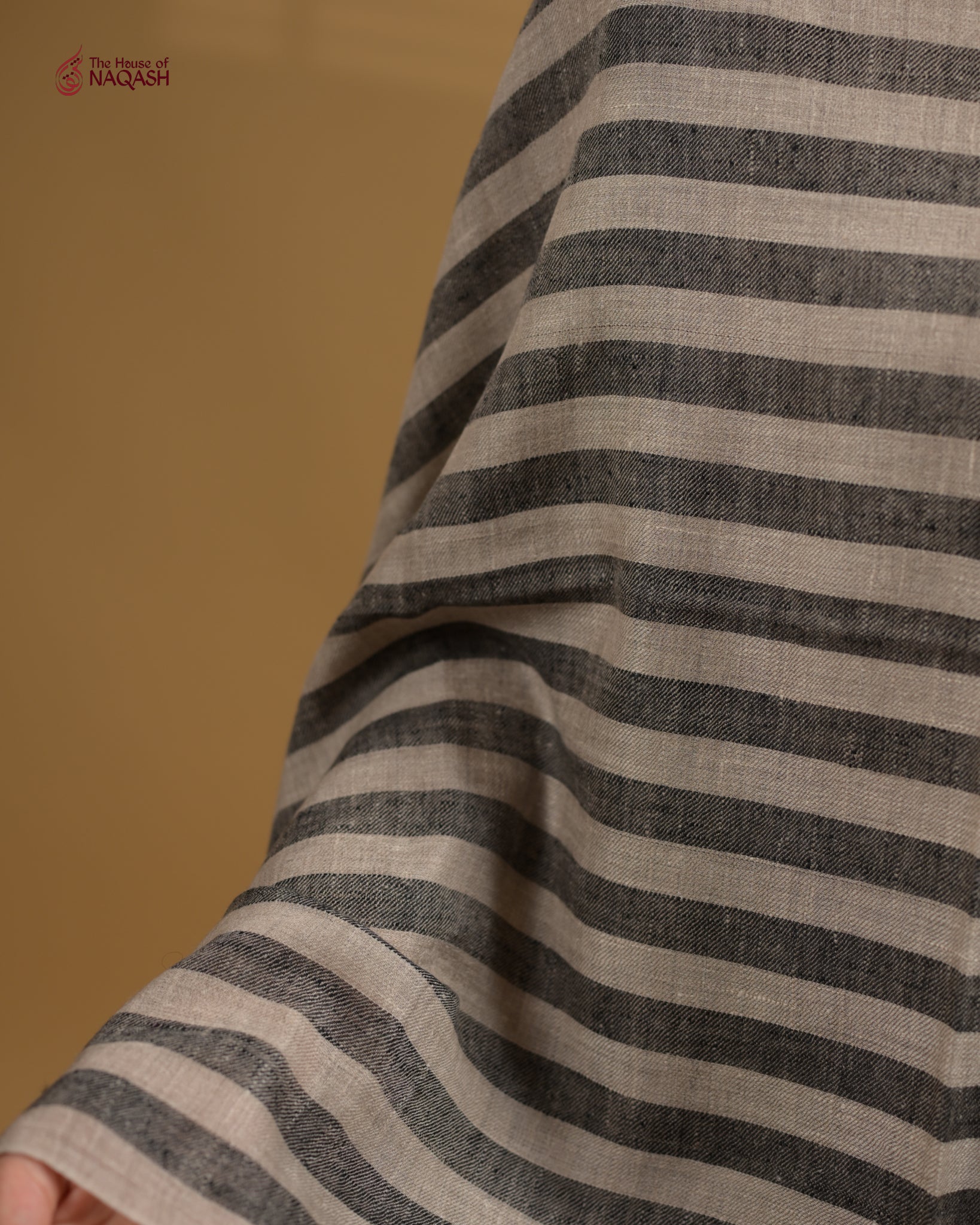 Mocha and Charcoal Striped Wrap