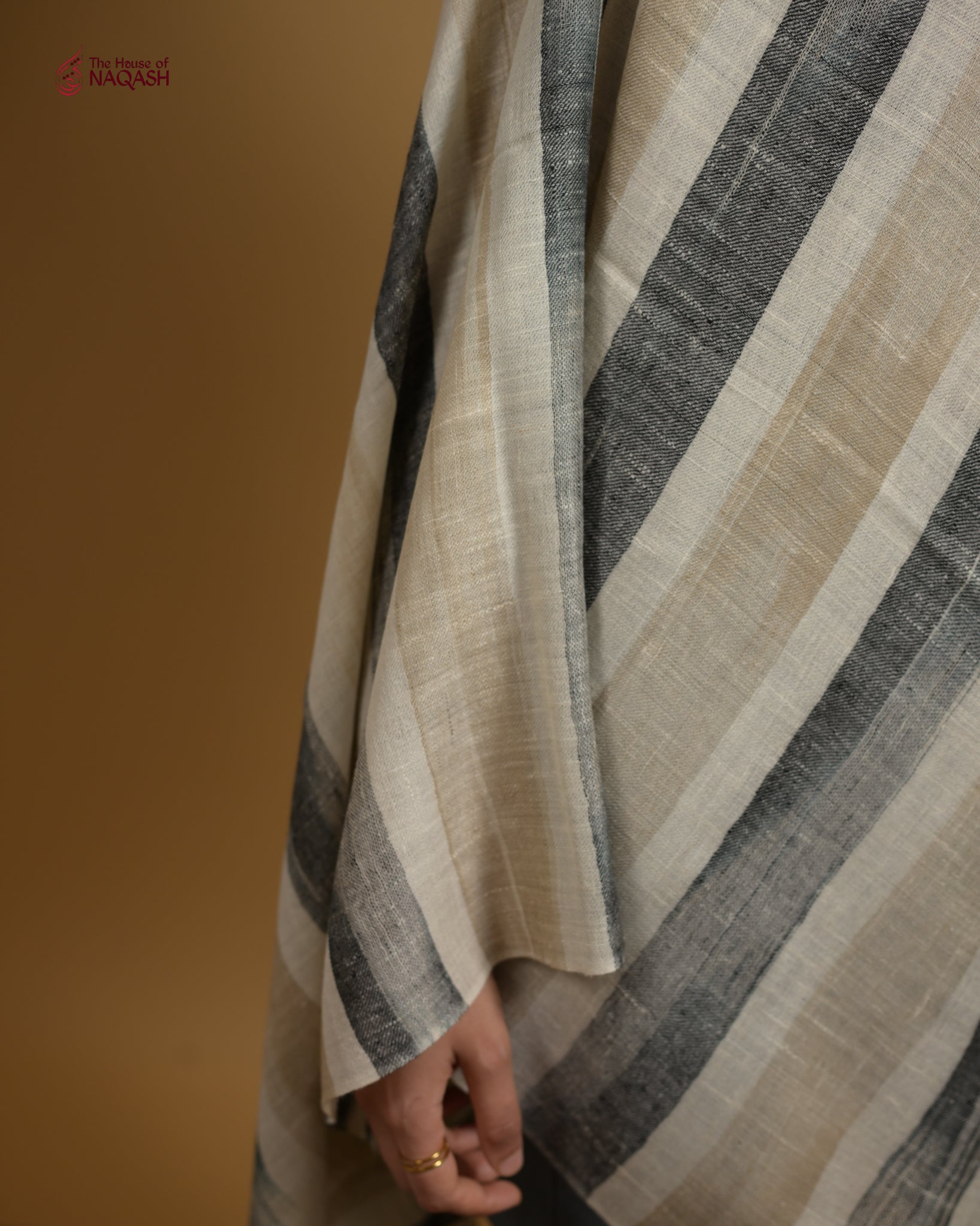 Ashen Cream and Grey Wrap