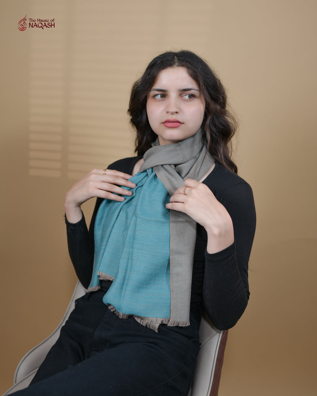 Ocean Breeze Reversible Woolen Scarf