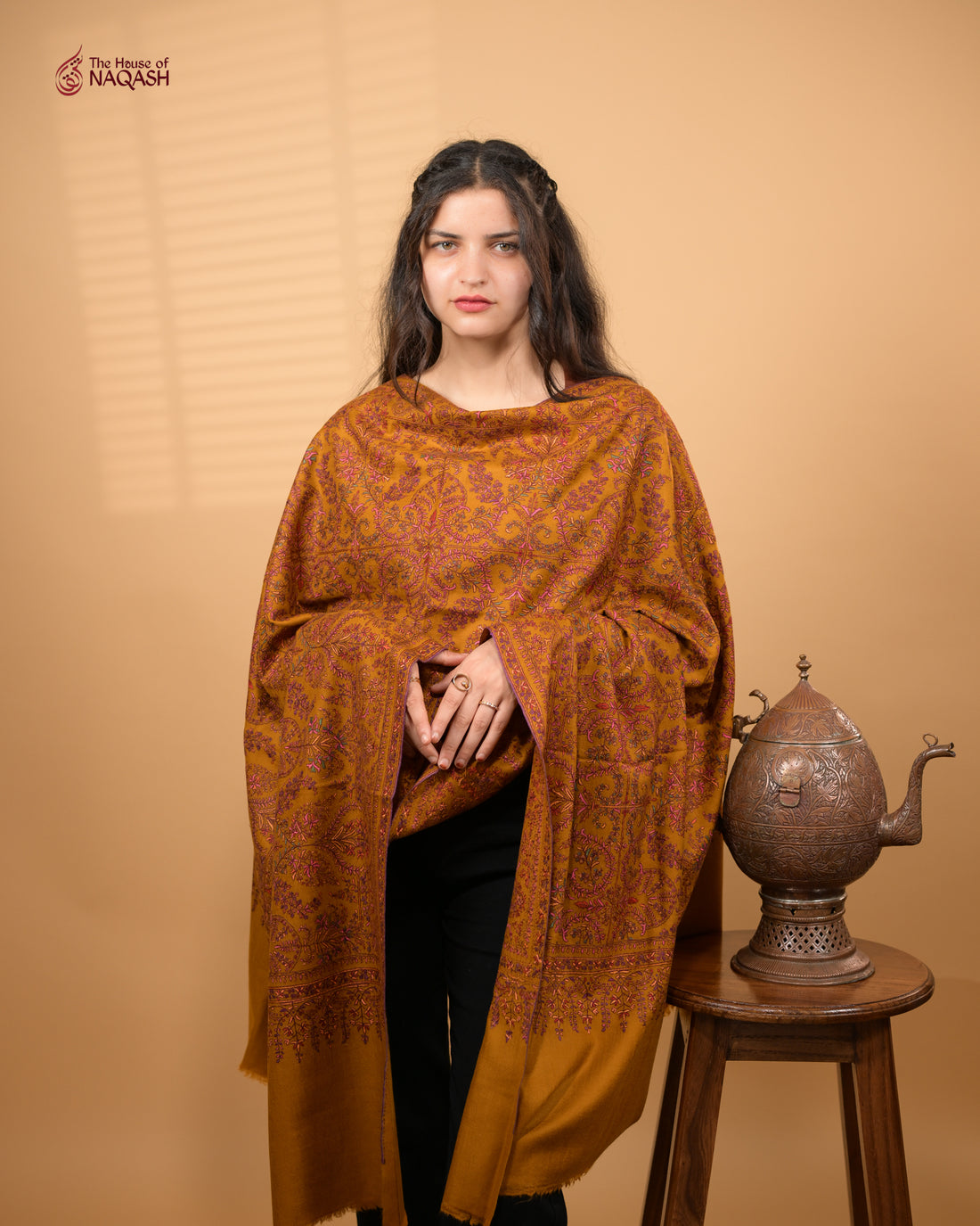 Mustarad Jama GI Pashmina Shawl