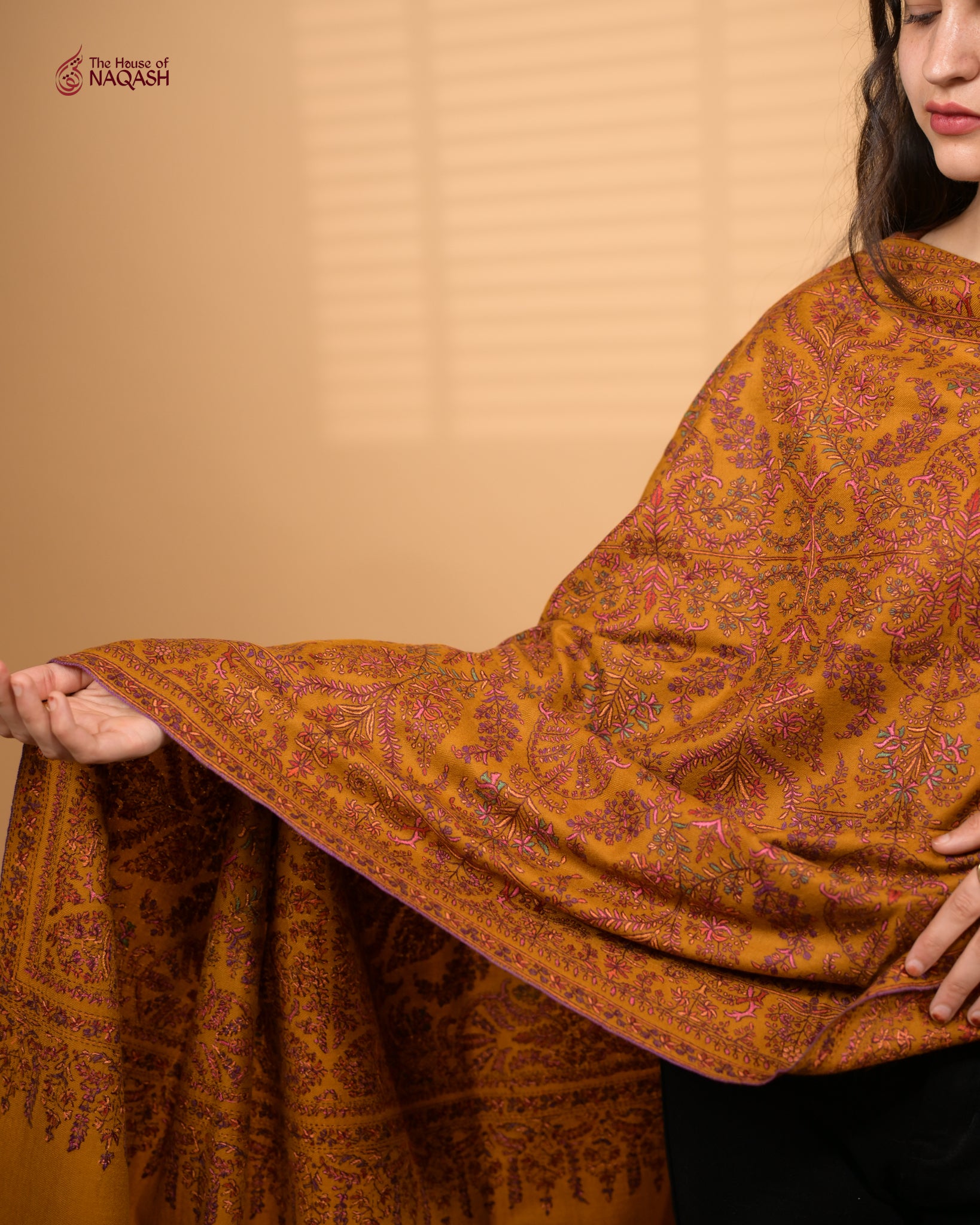 Mustarad Jama GI Pashmina Shawl