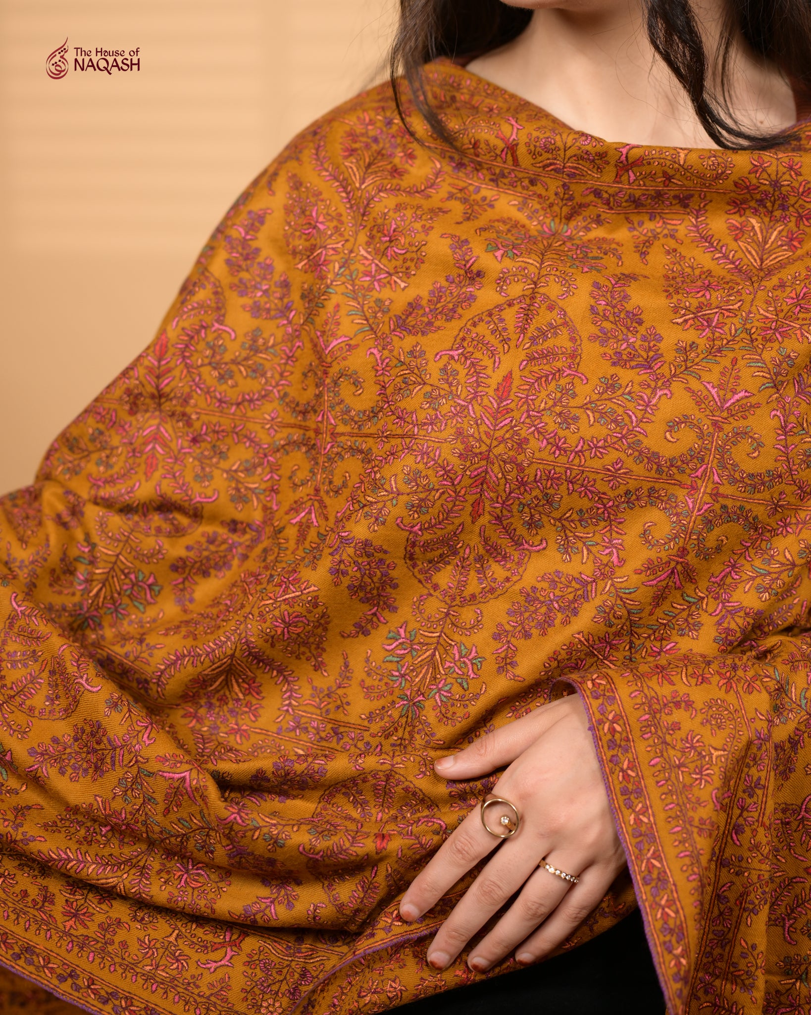 Mustarad Jama GI Pashmina Shawl