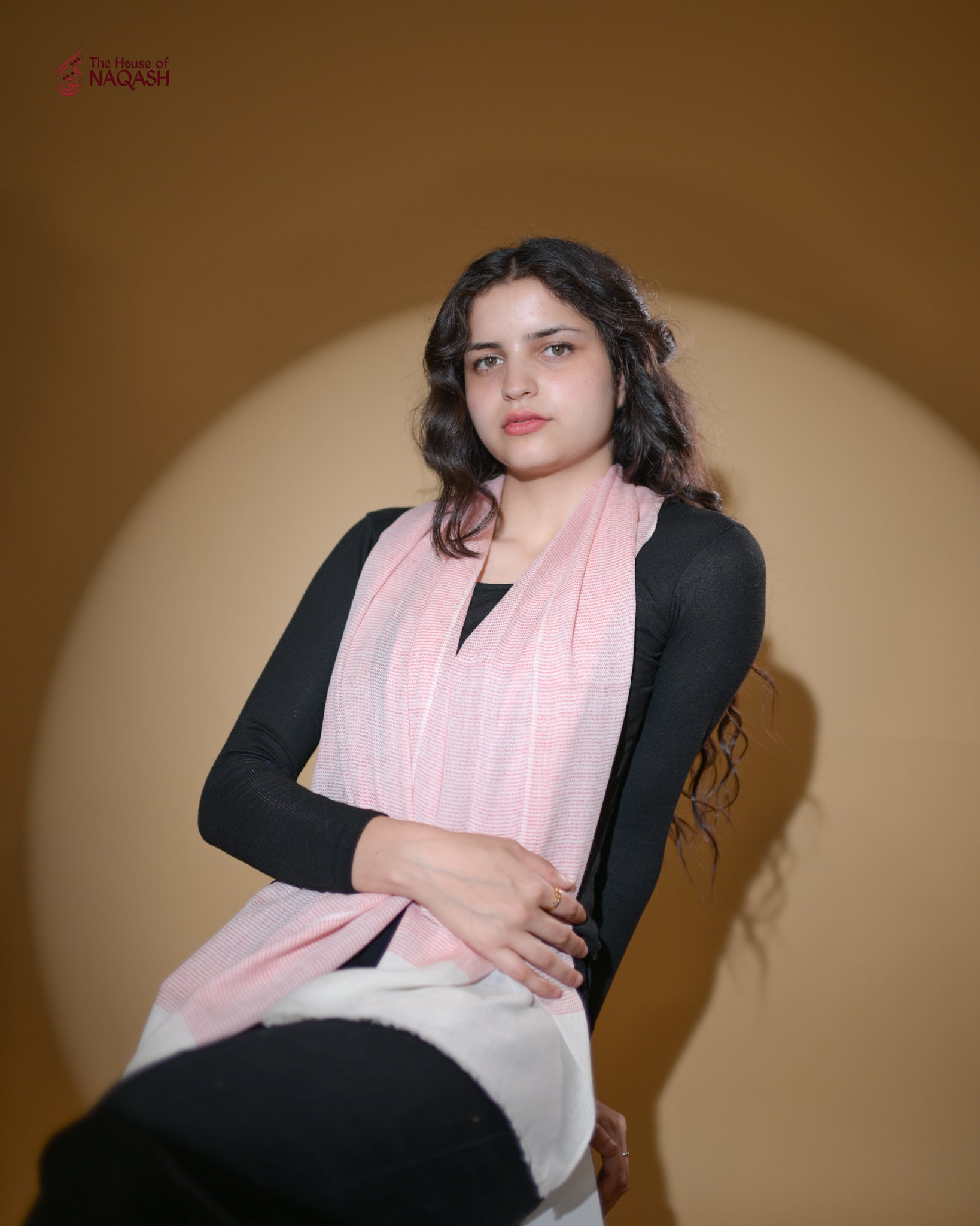 Blush and Snow Scarf