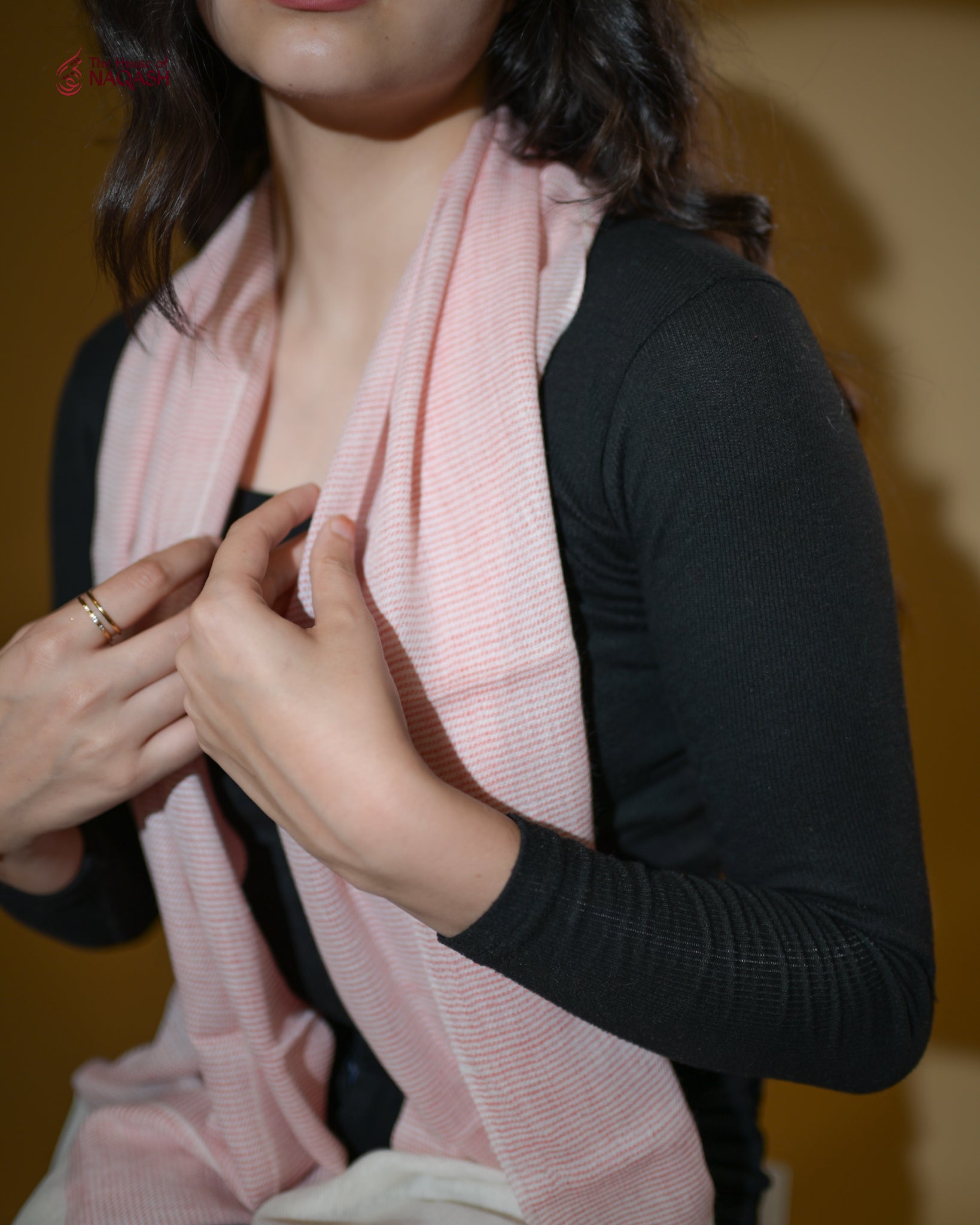Blush and Snow Scarf