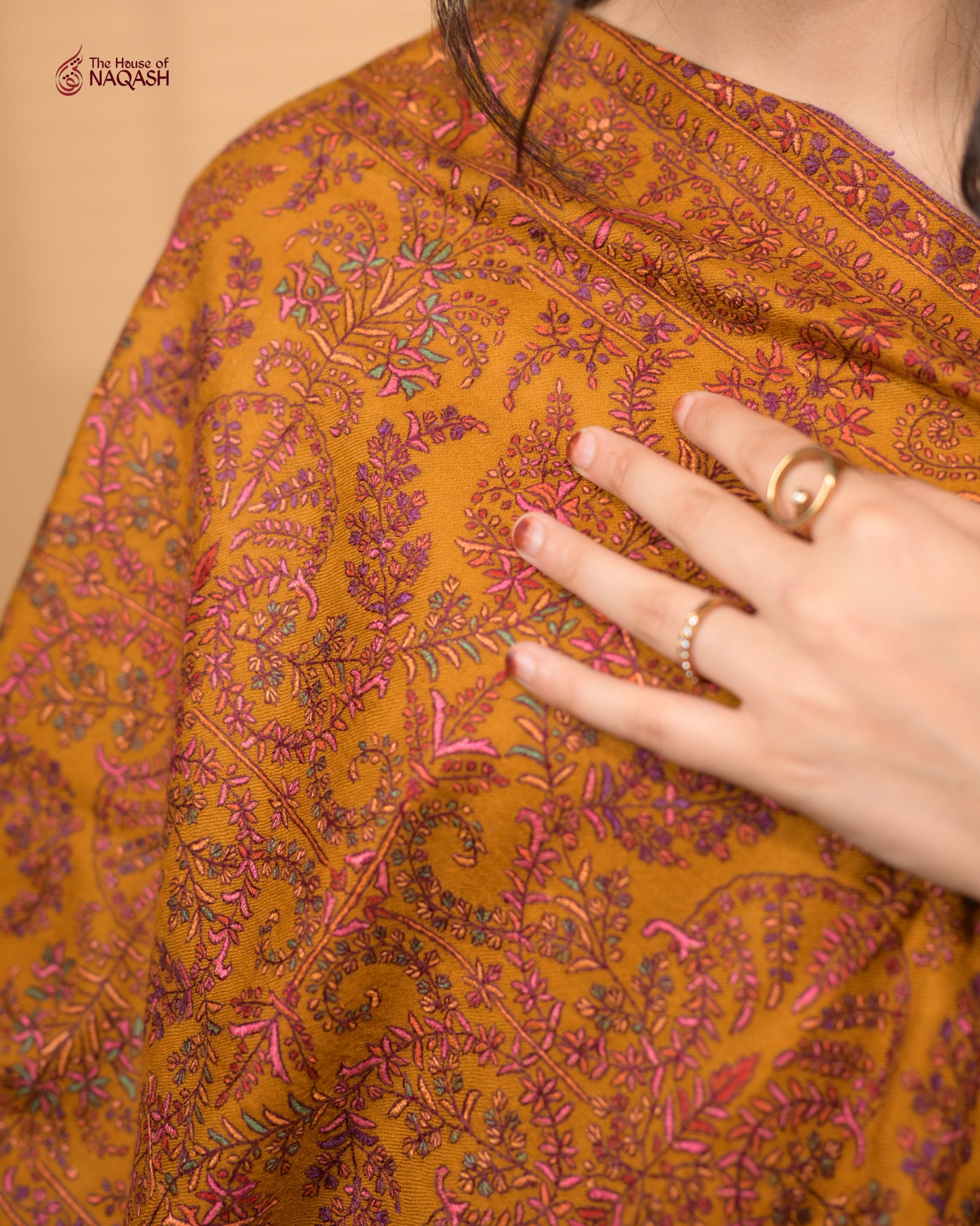 Mustarad Jama GI Pashmina Shawl