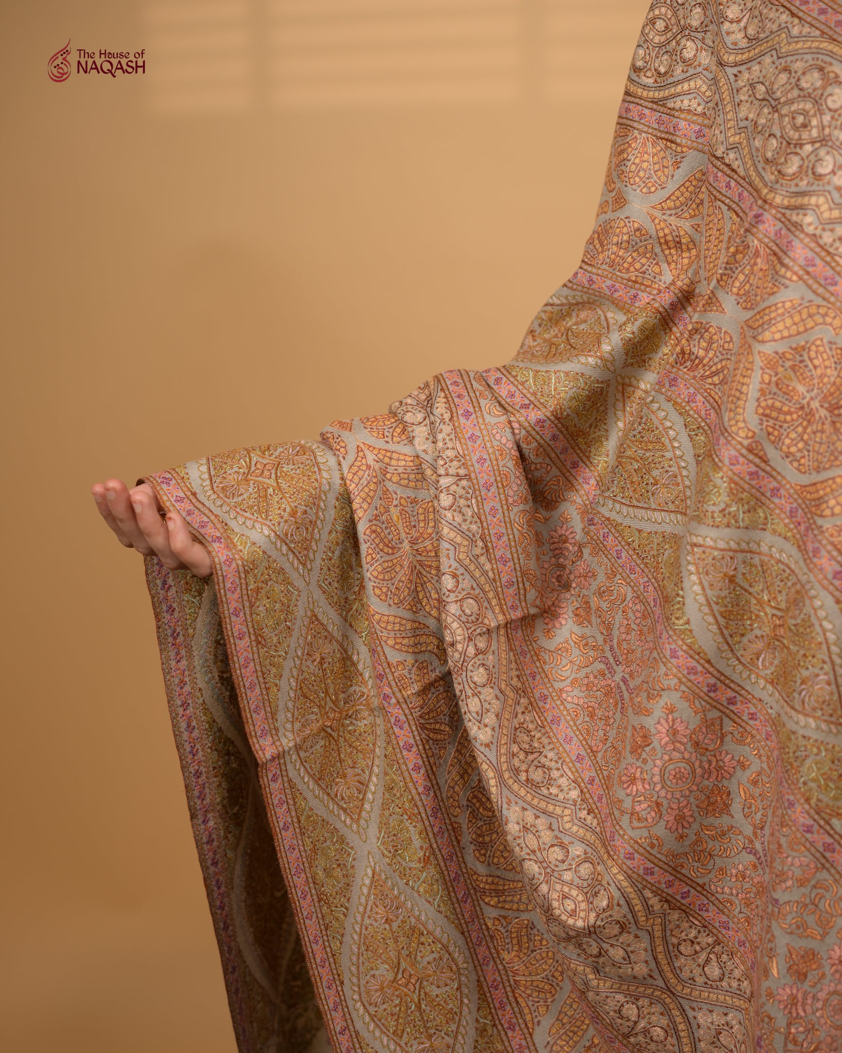 Moonlit Gray GI Pashmina Shawl