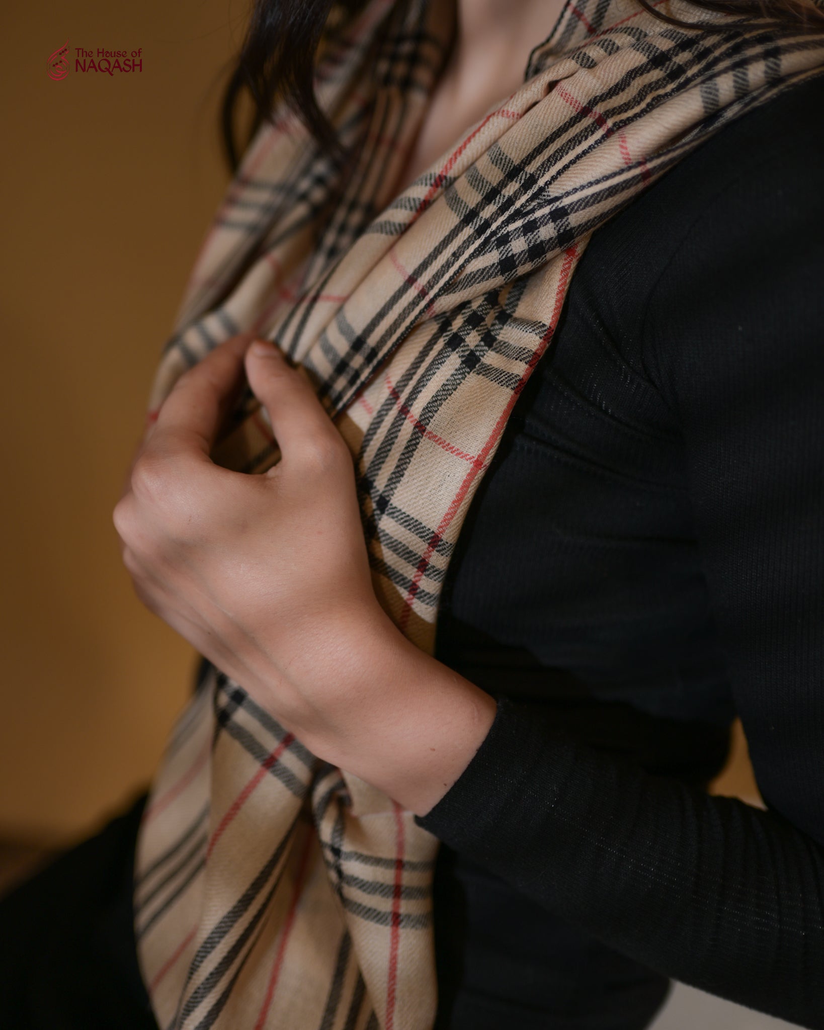 Golden Sand Wool Scarf