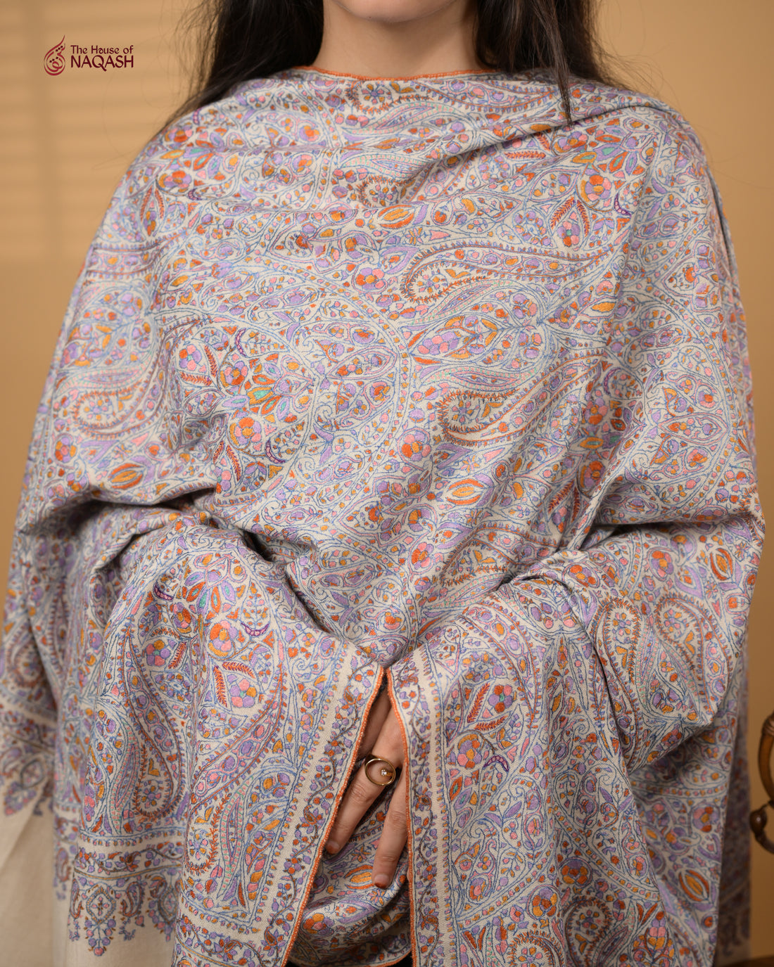 Threaded Grandeur GI Pashmina Jamawar Shawl
