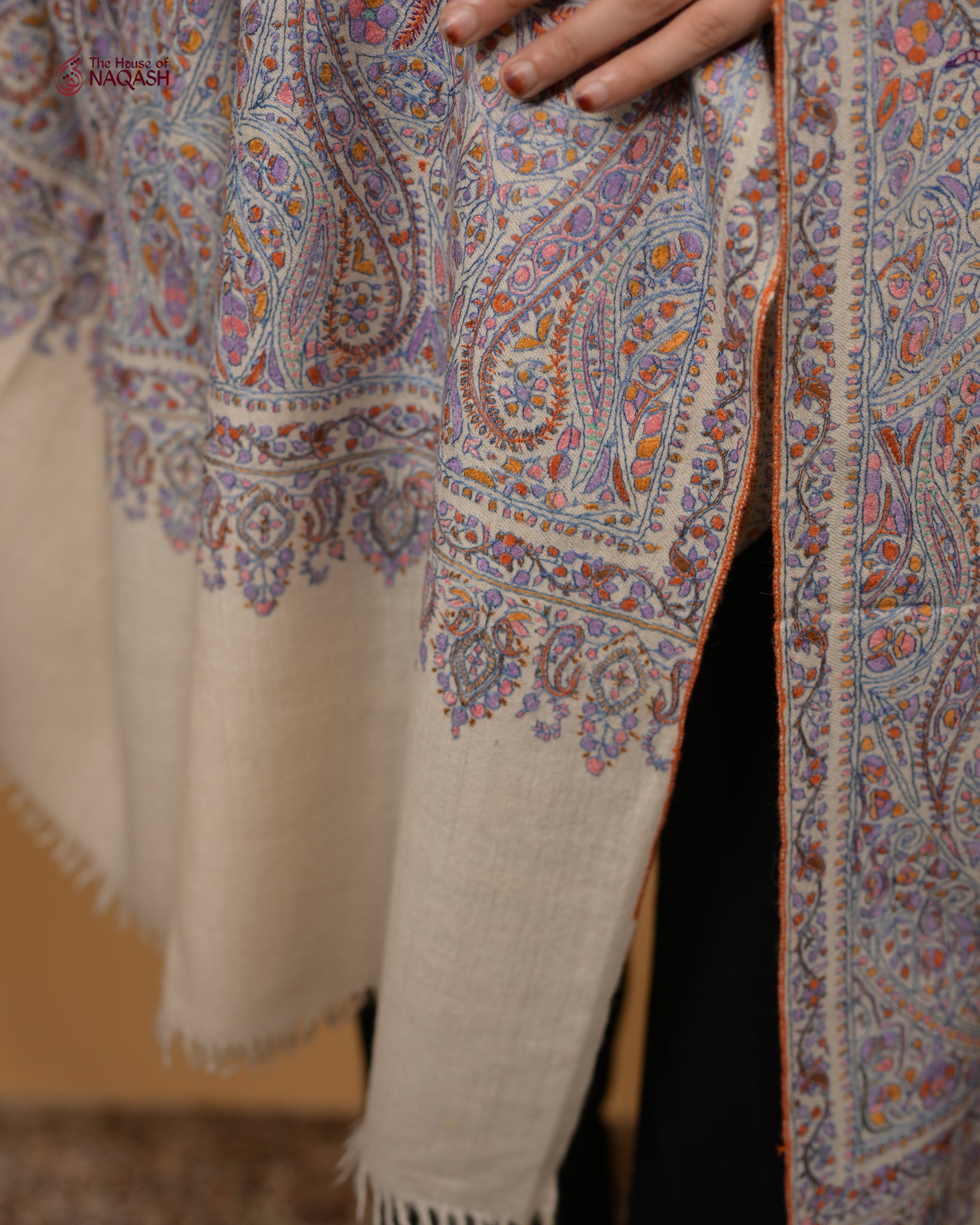 Threaded Grandeur GI Pashmina Jamawar Shawl