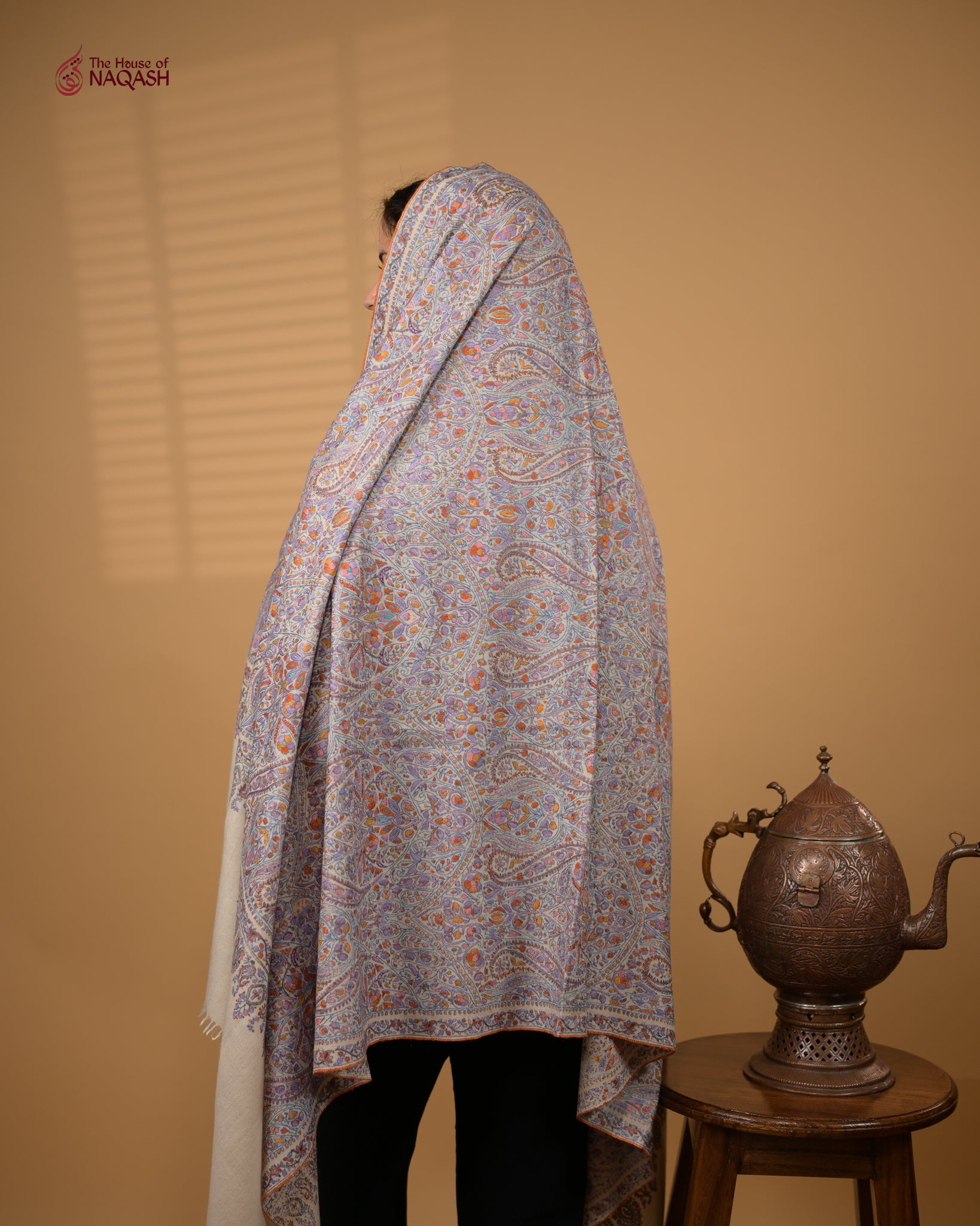 Threaded Grandeur GI Pashmina Jamawar Shawl