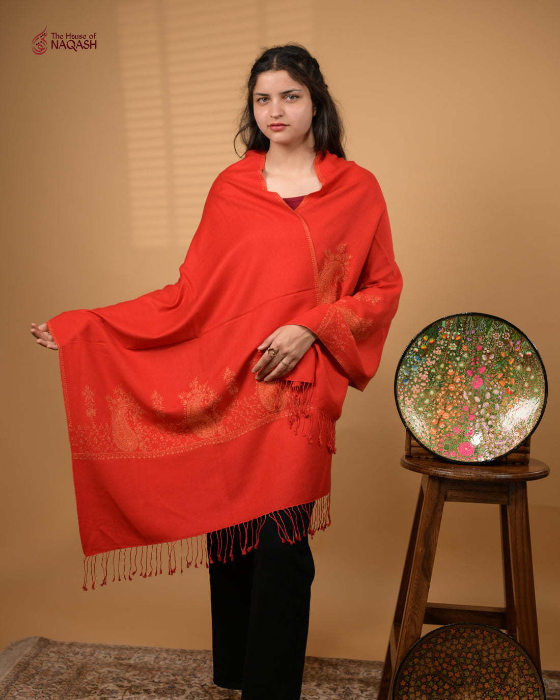 Vermilion Sindoor Aari Stole