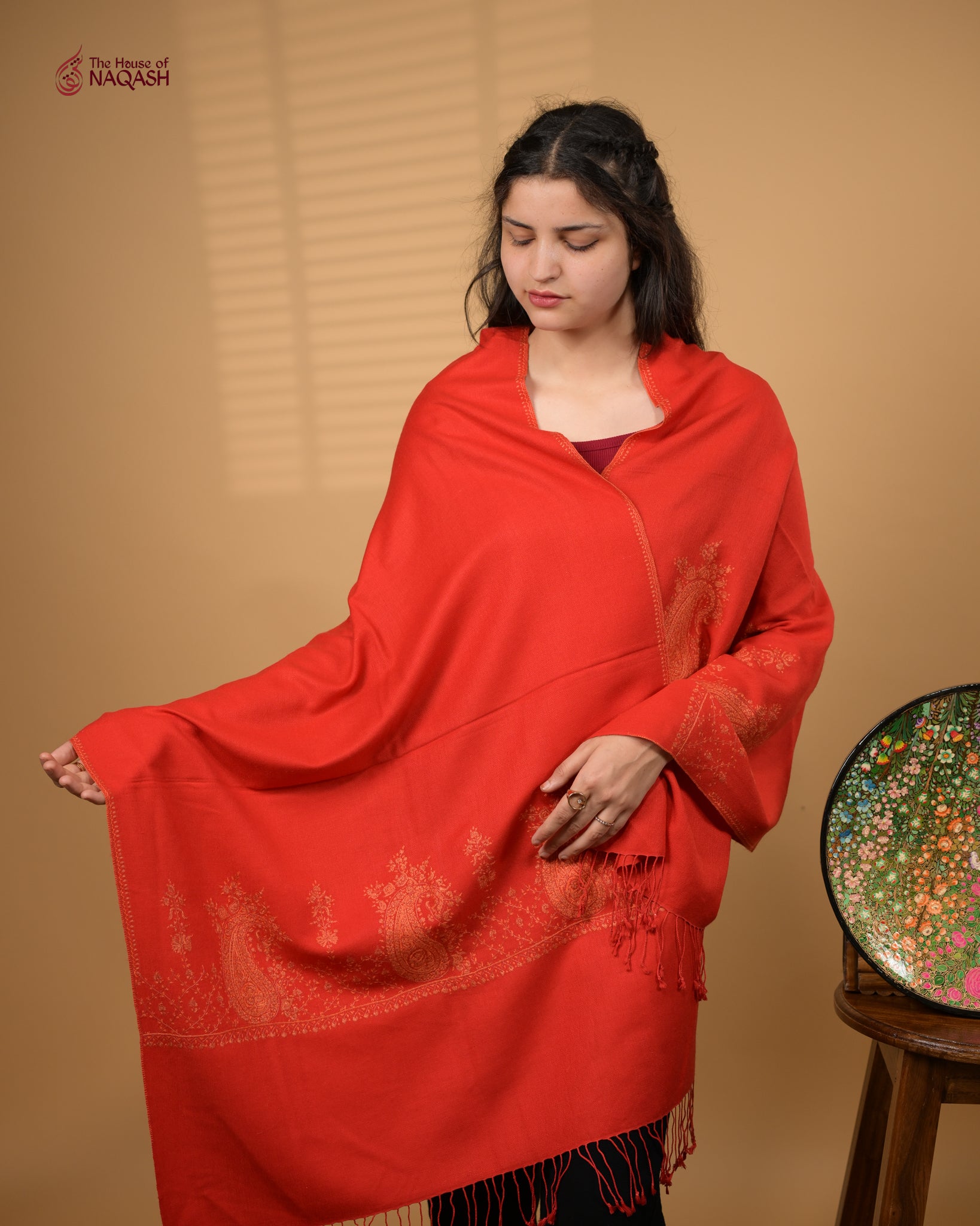 Vermilion Sindoor Aari Stole