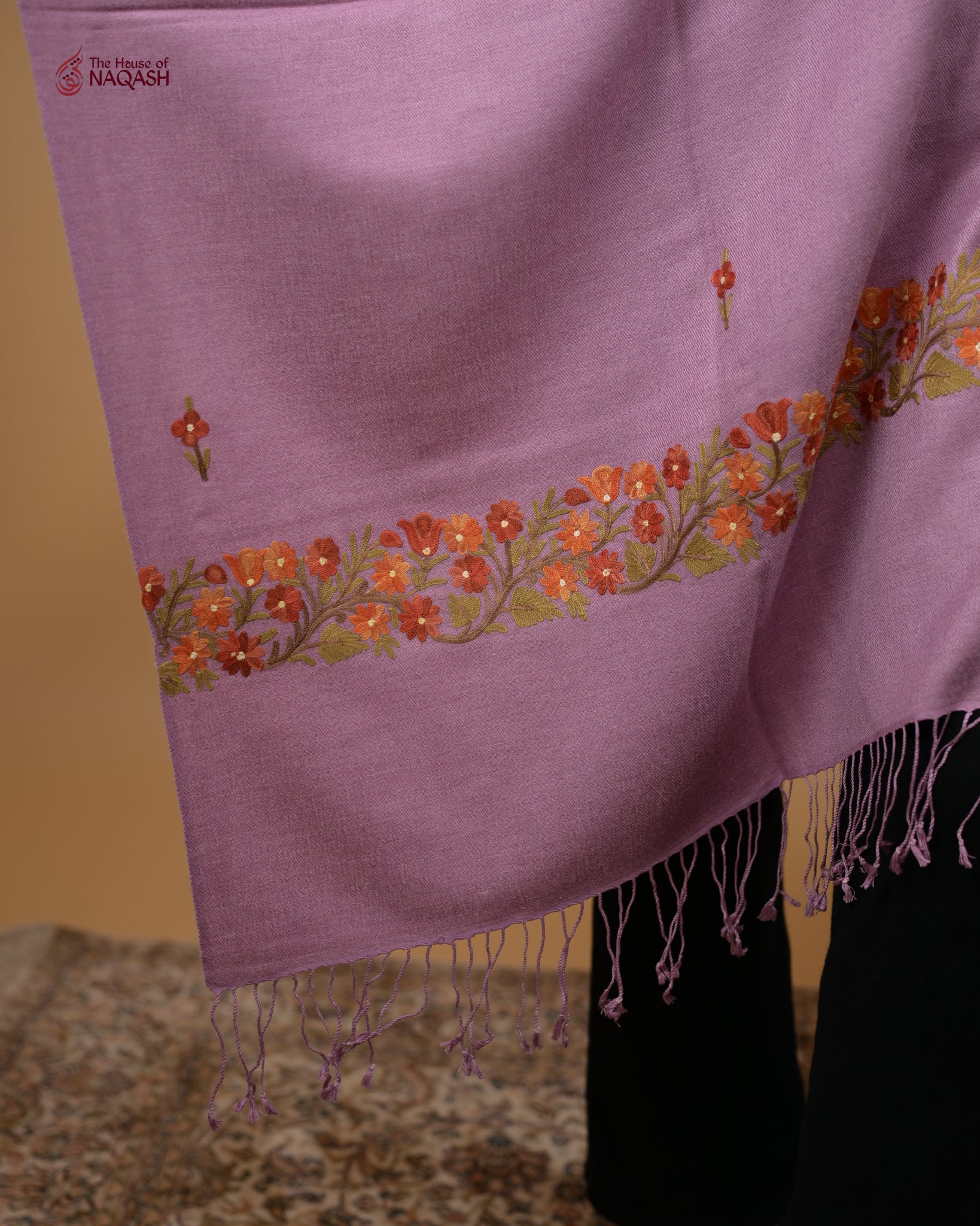 Dark Pink Anar Aari Stole