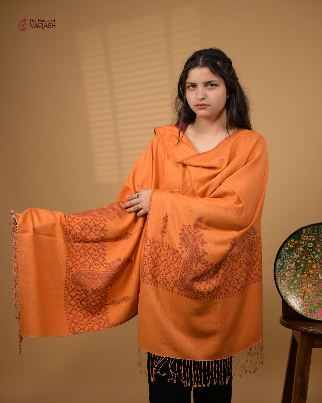 Warm Saffron Agni Stole