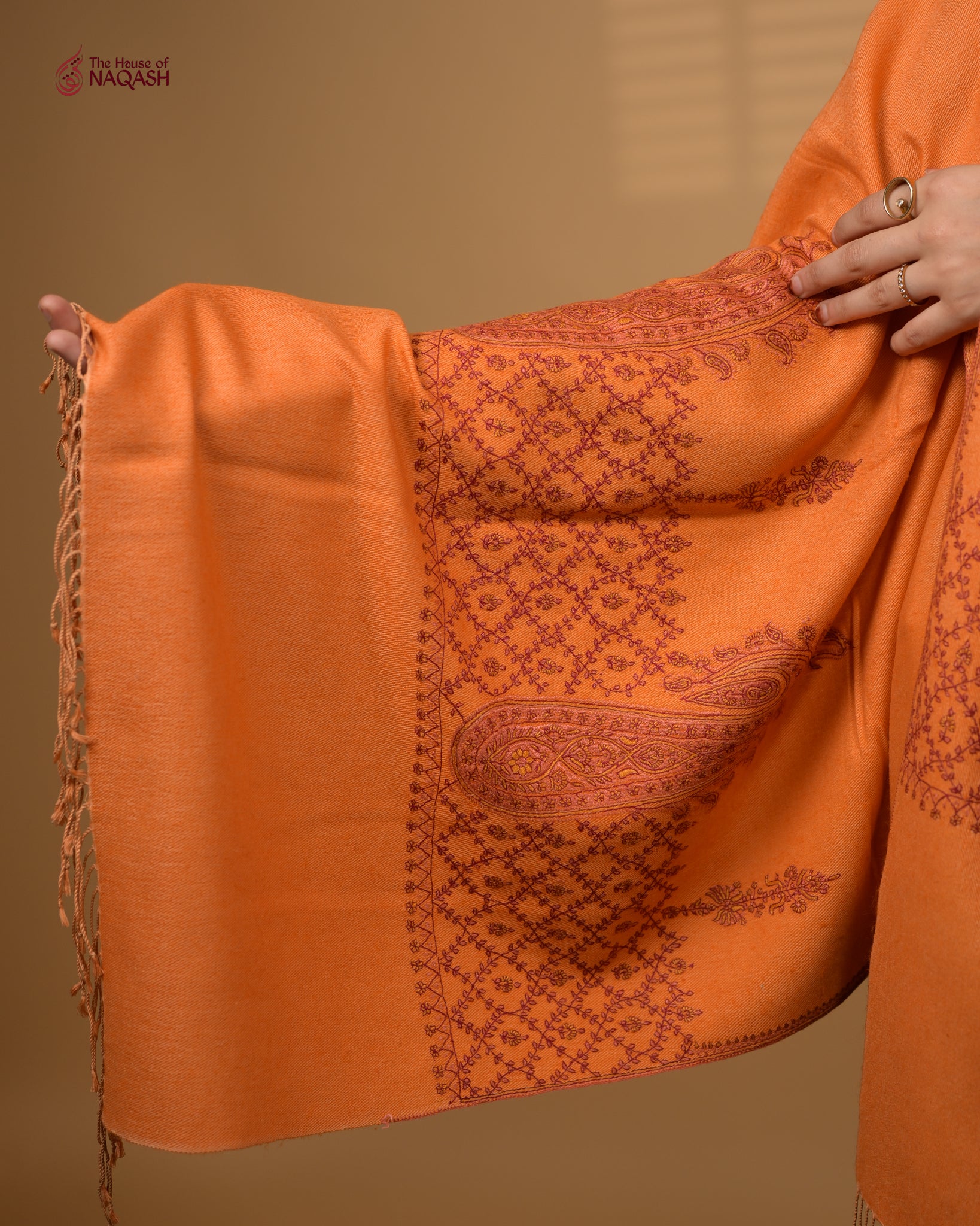 Warm Saffron Agni Stole