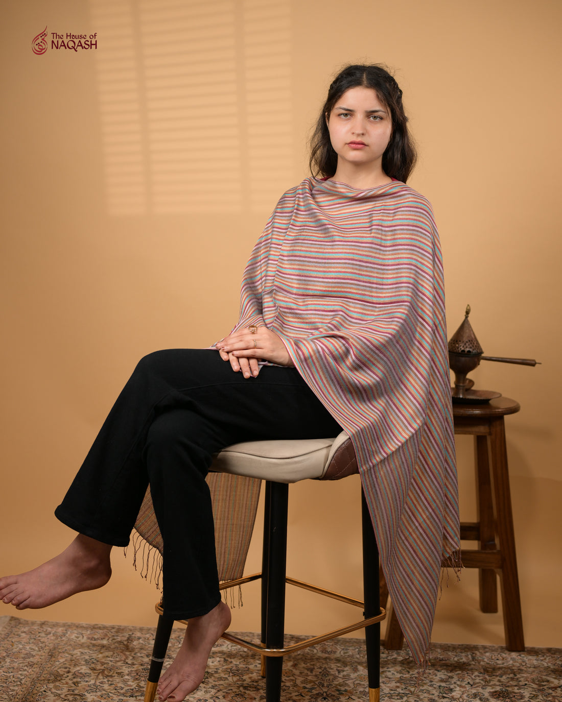 Vivid Mirage Wool Stole