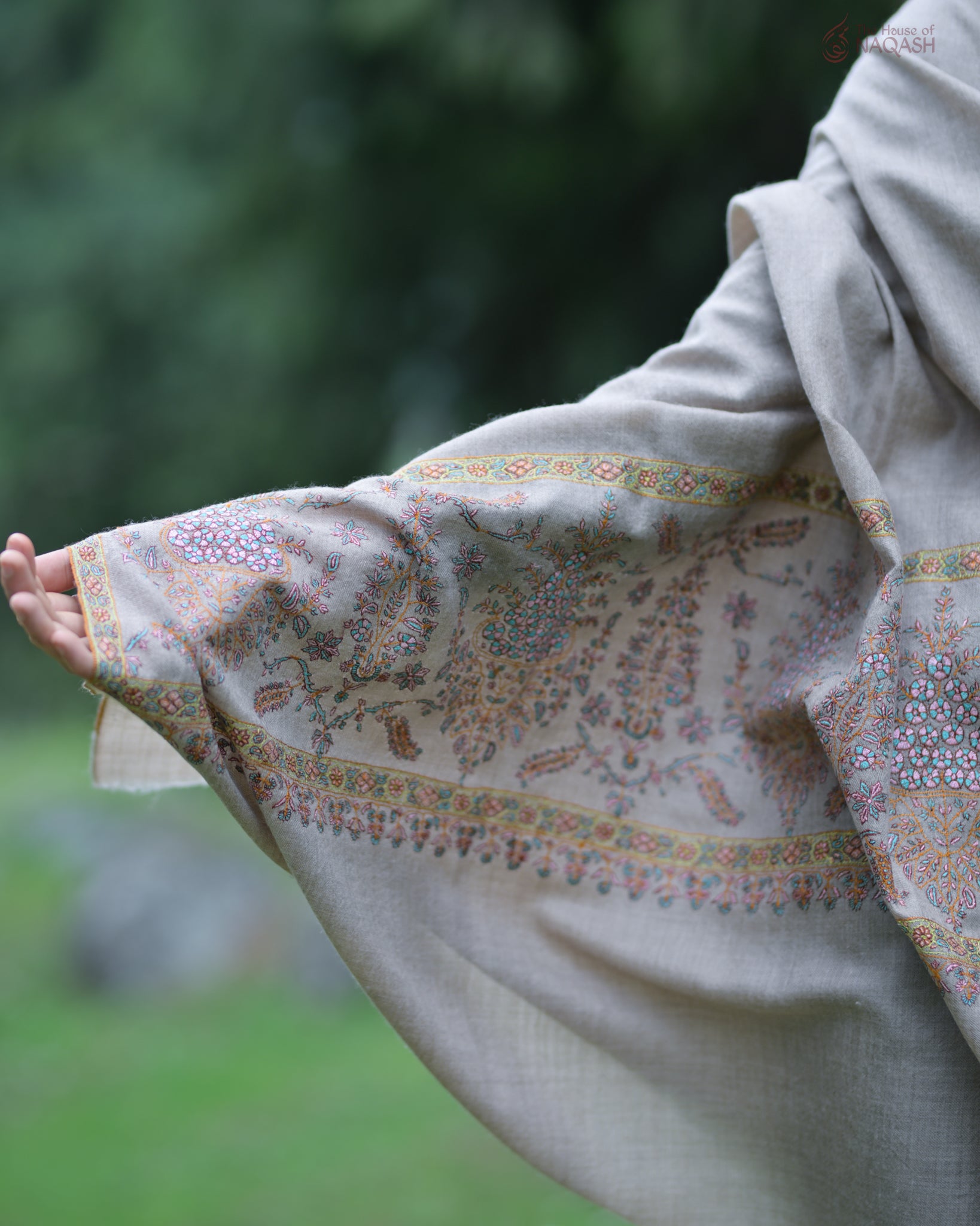 Beige Bliss GI Pashmina Shawl