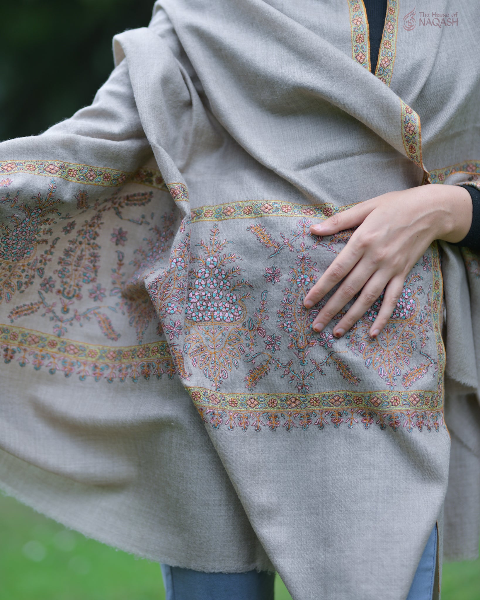 Beige Bliss GI Pashmina Shawl