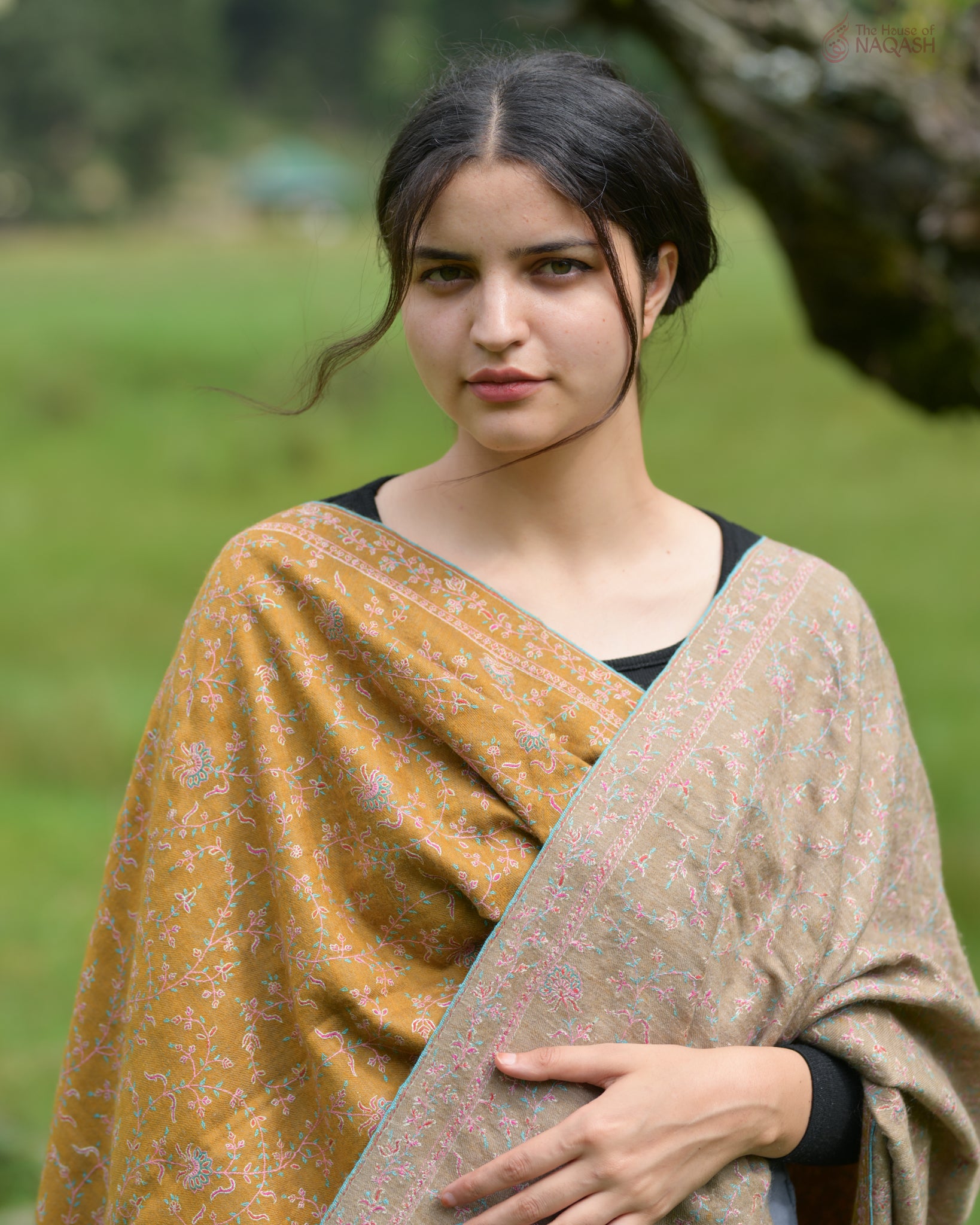 Two-in-One Reversible GI Pashmina Shawl