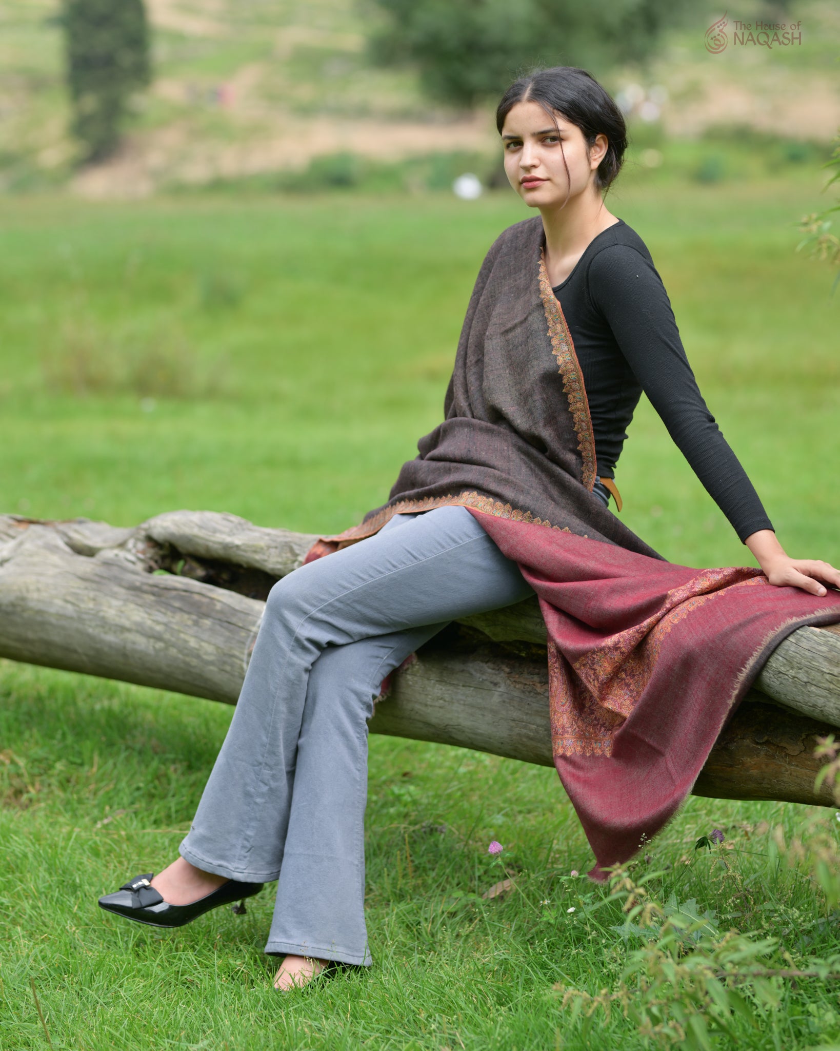 ReveriSilk Elegance Reversible GI Pashmina Shawl