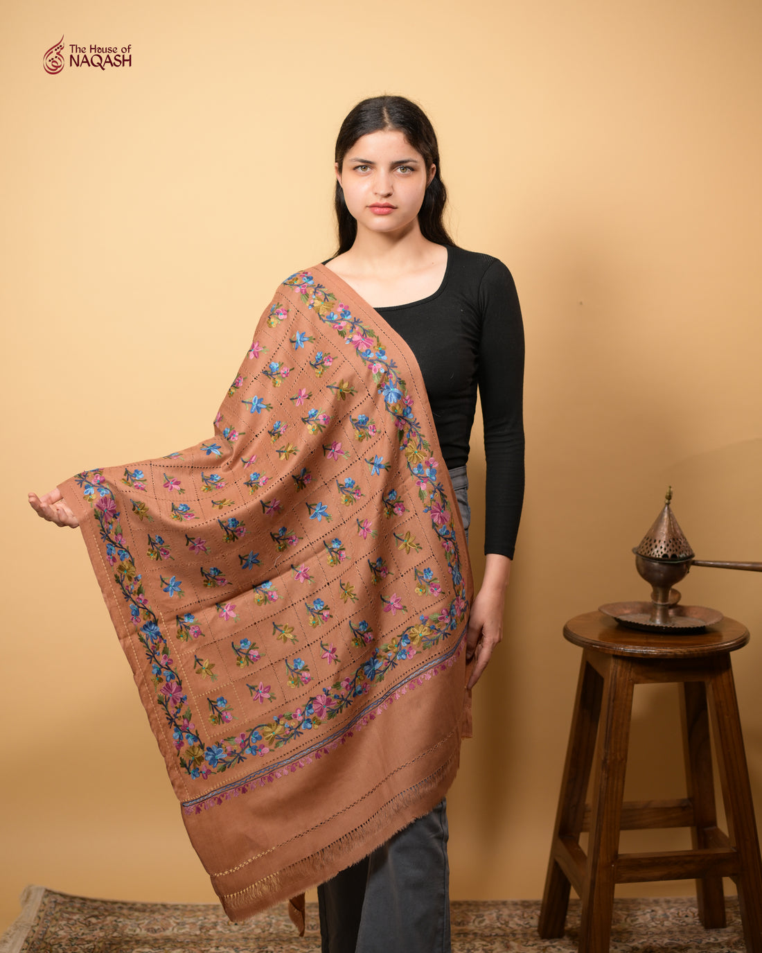 Saffron Ari Craft Stole