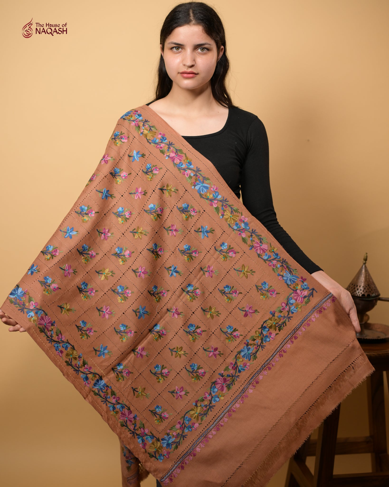 Saffron Ari Craft Stole