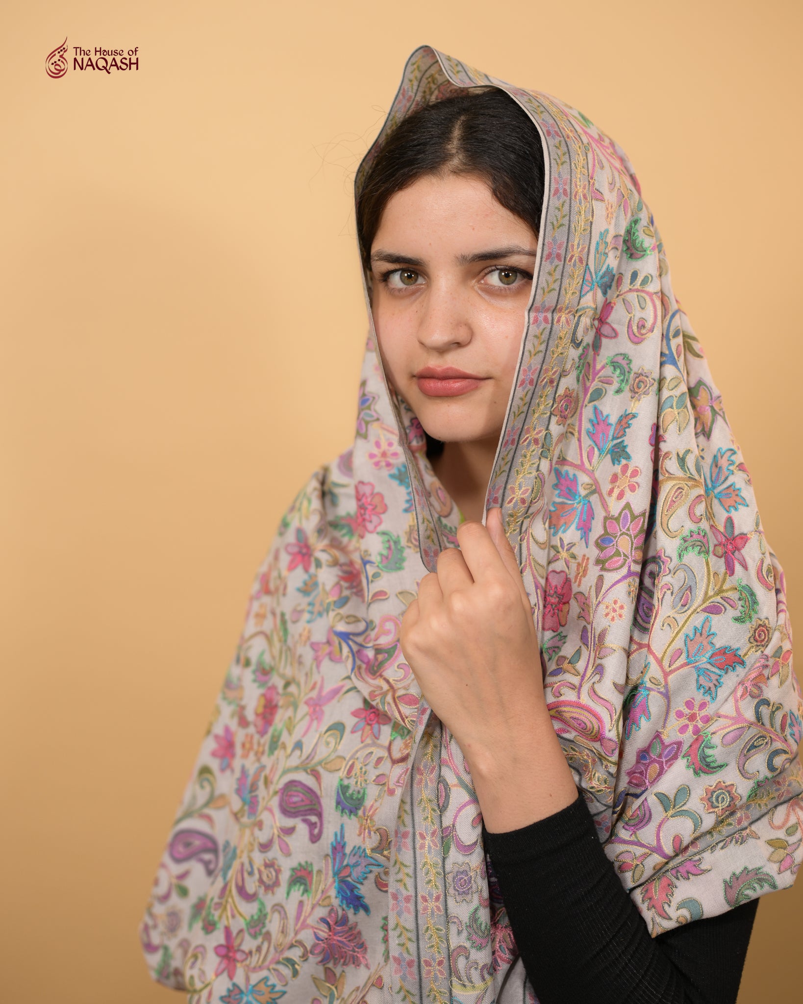 Elysian Bloom Kalamkari Stole