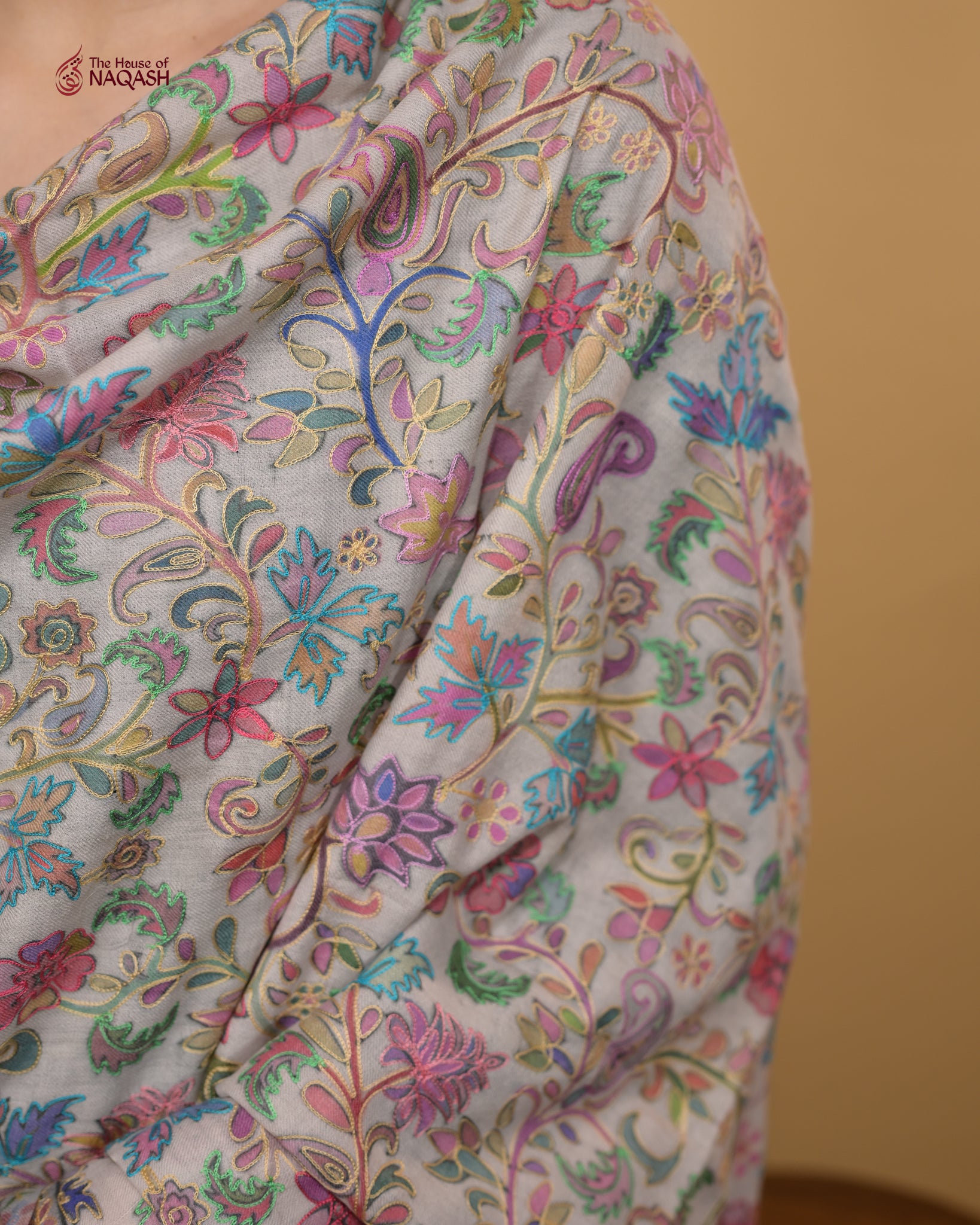 Elysian Bloom Kalamkari Stole