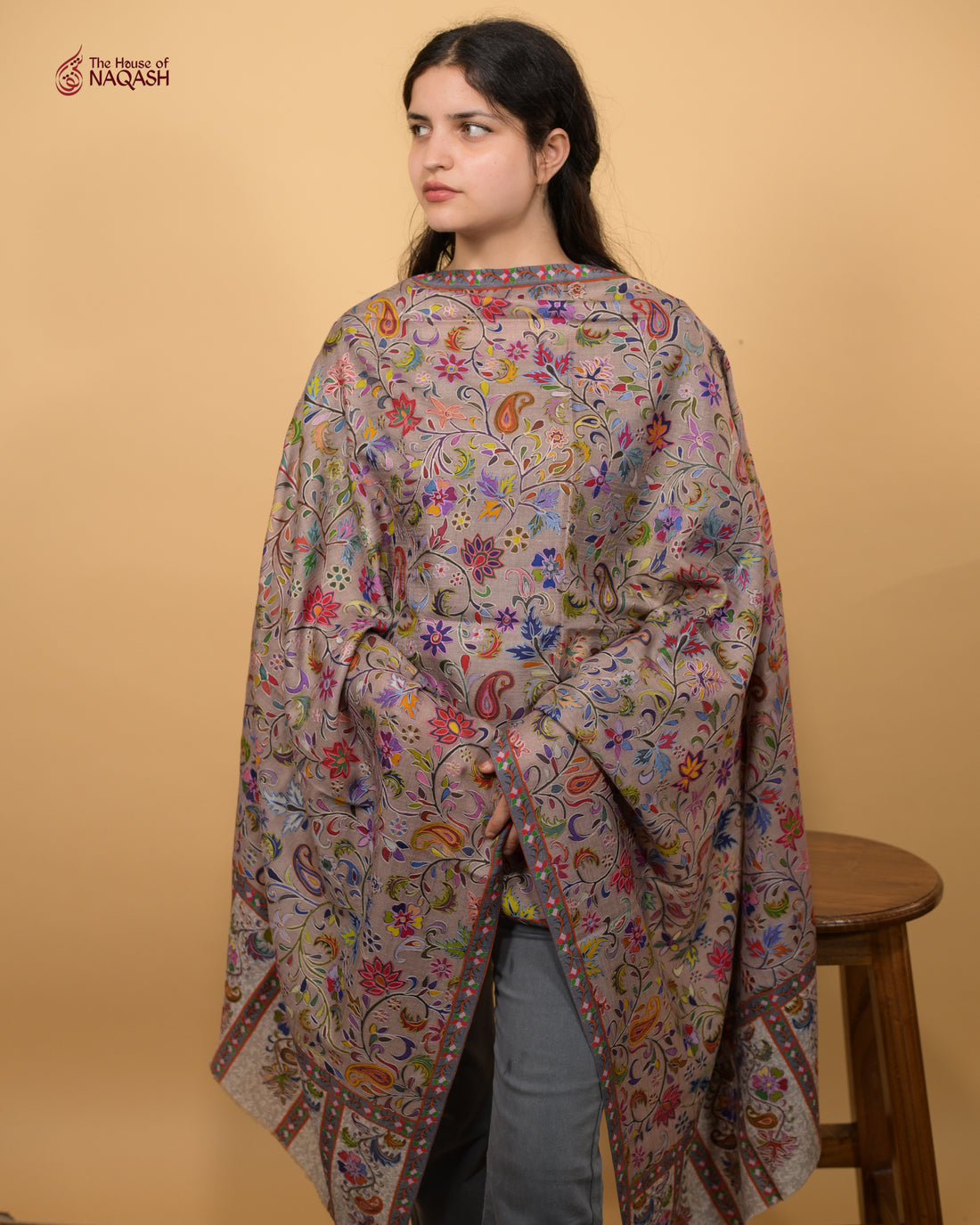 Floral Fresco Kalamkari Stole