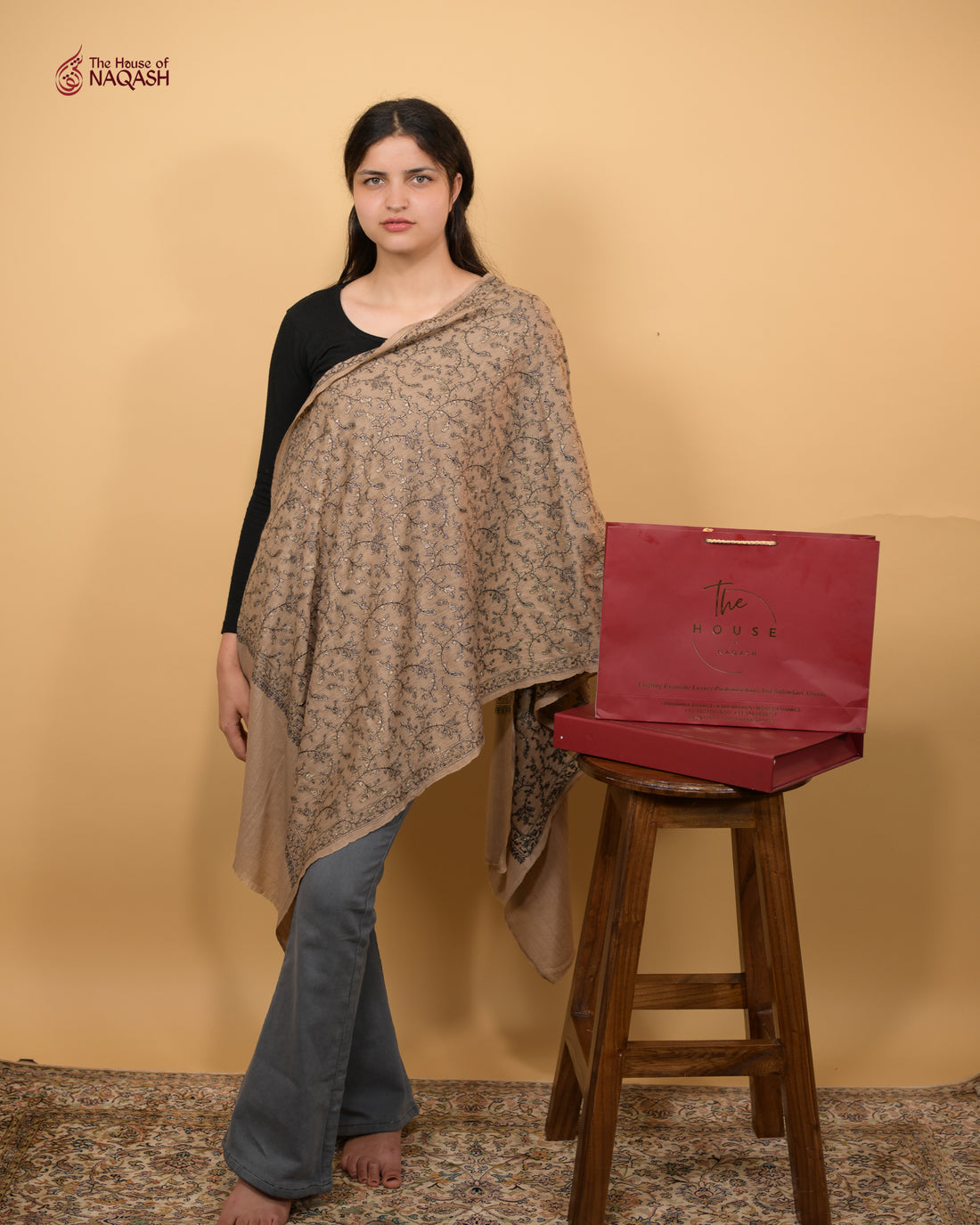 Cinnamon Twilight Jaaldar Stole