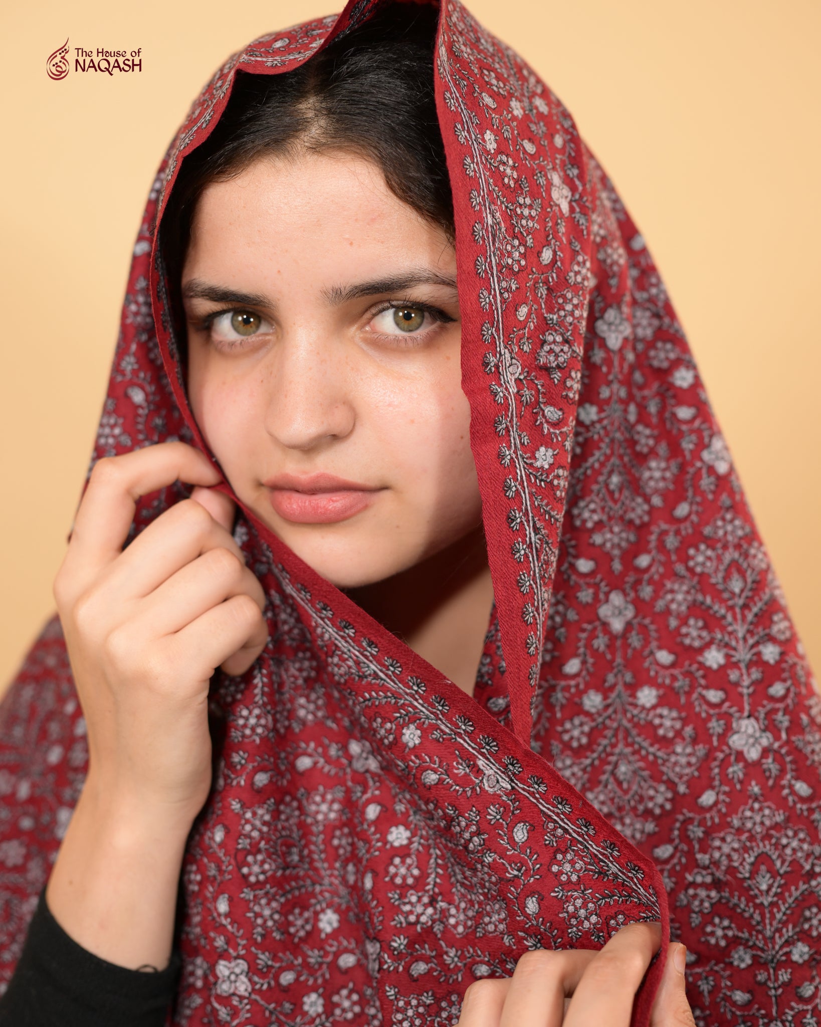 Opulent Maroon Jaldar Drape