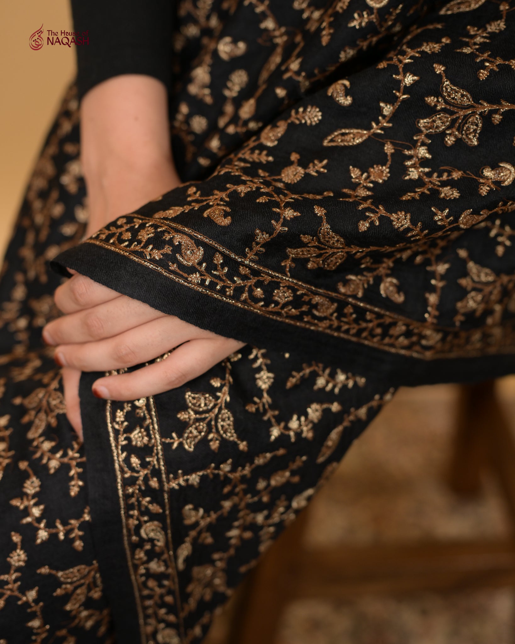 Ebony Sari Jaaldar Splendour
