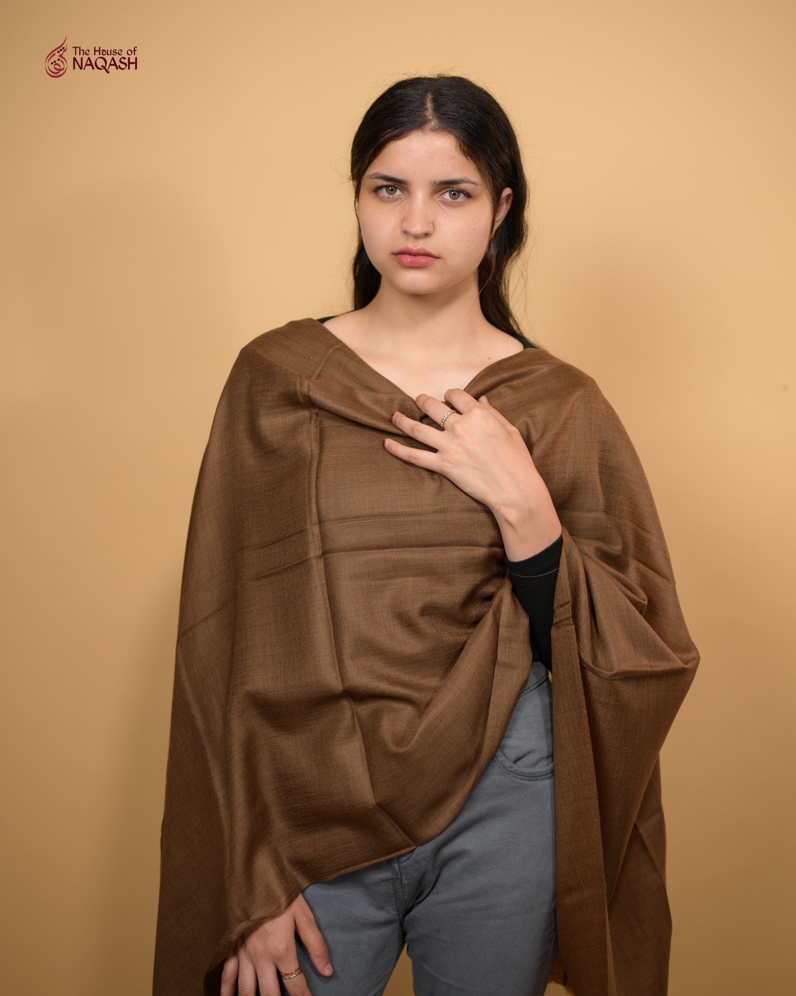 Rich Roast Cashmere Stole