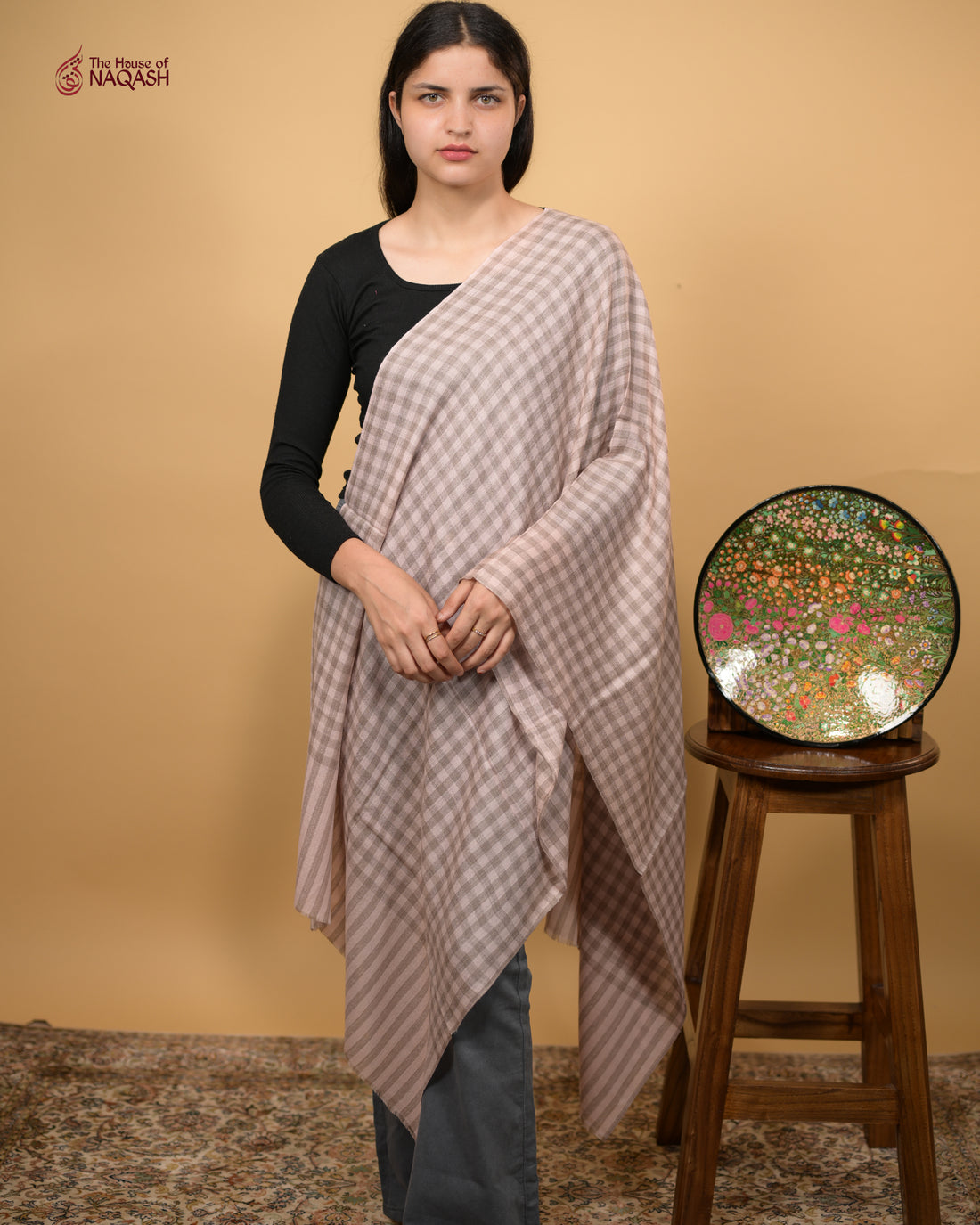 Slate Stripe Elegance Stole