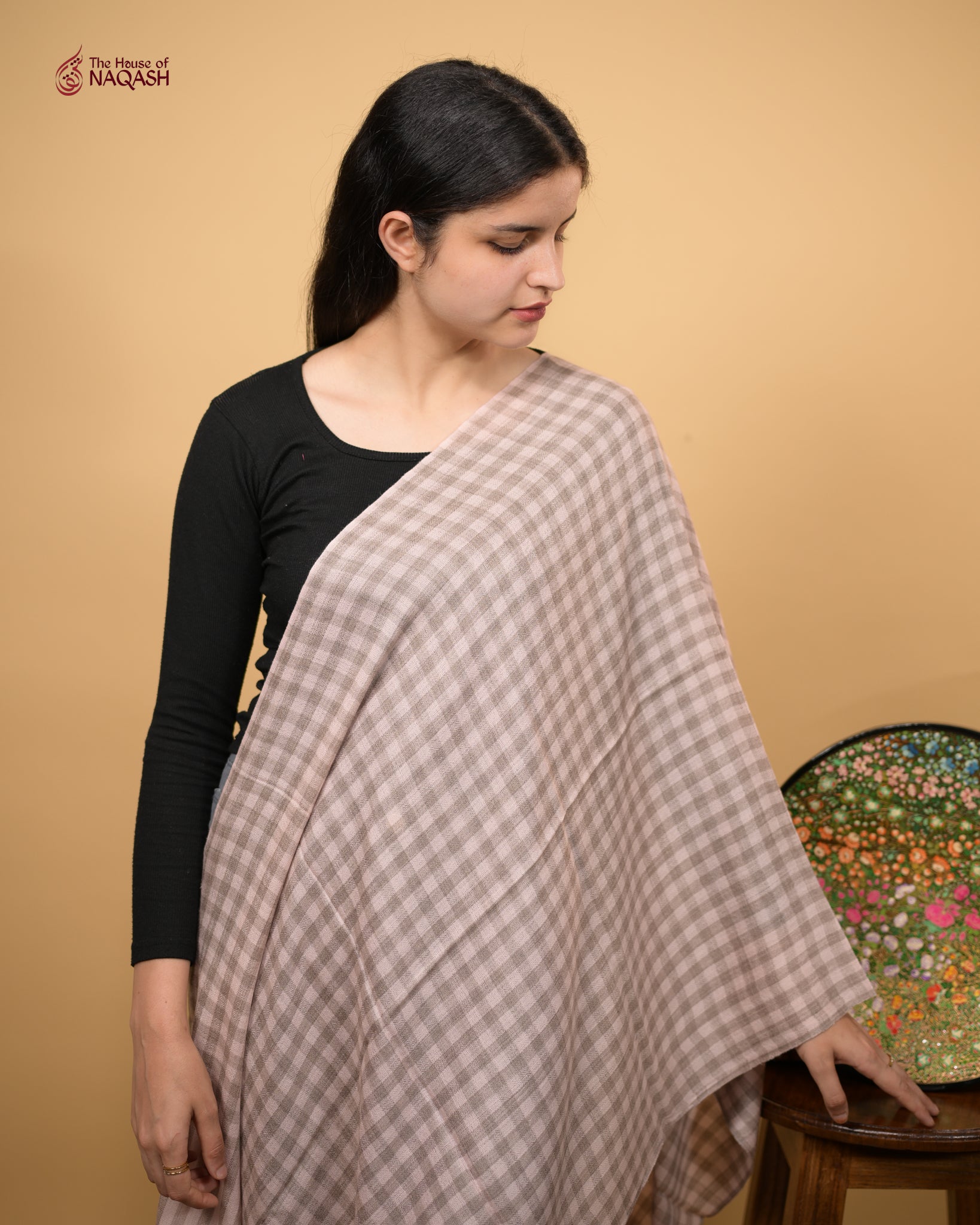 Slate Stripe Elegance Stole